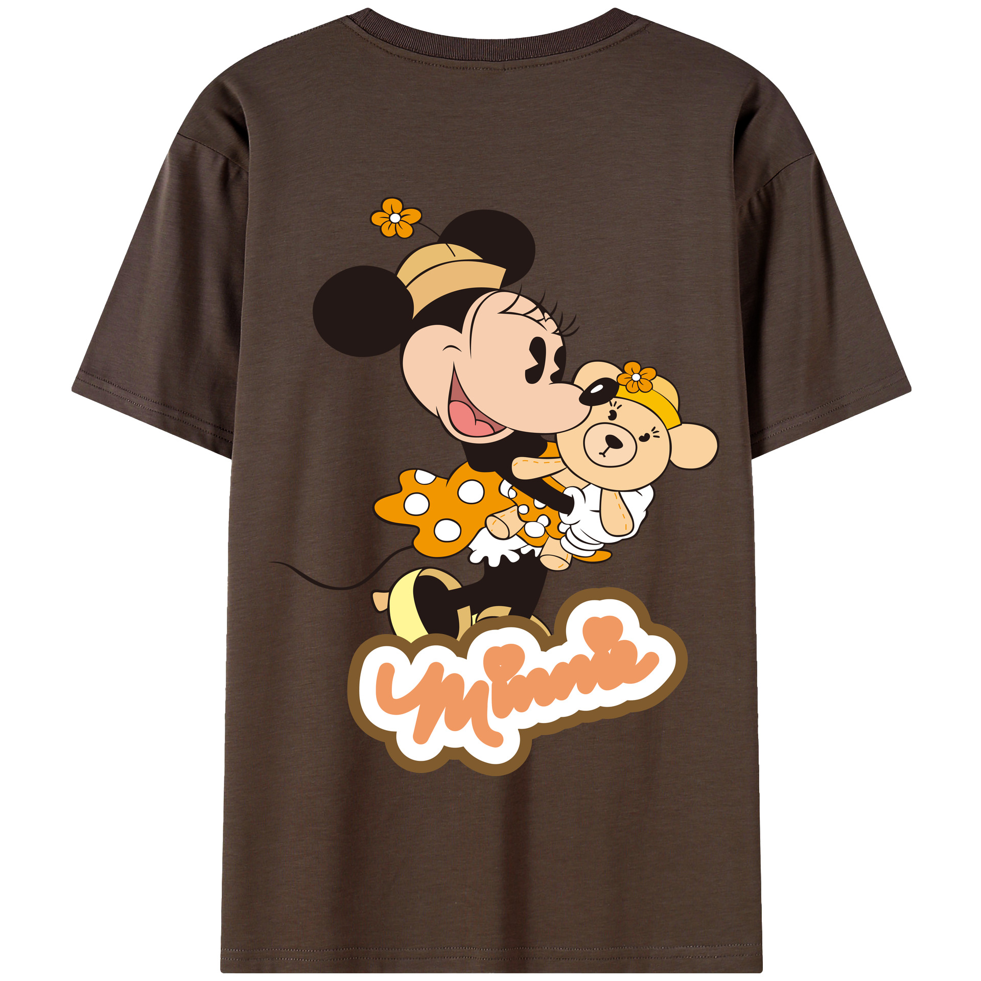 （画像用） ミッキーマウス Mickey Mouse 綿100％半袖Tシャツ（背面プリント）
