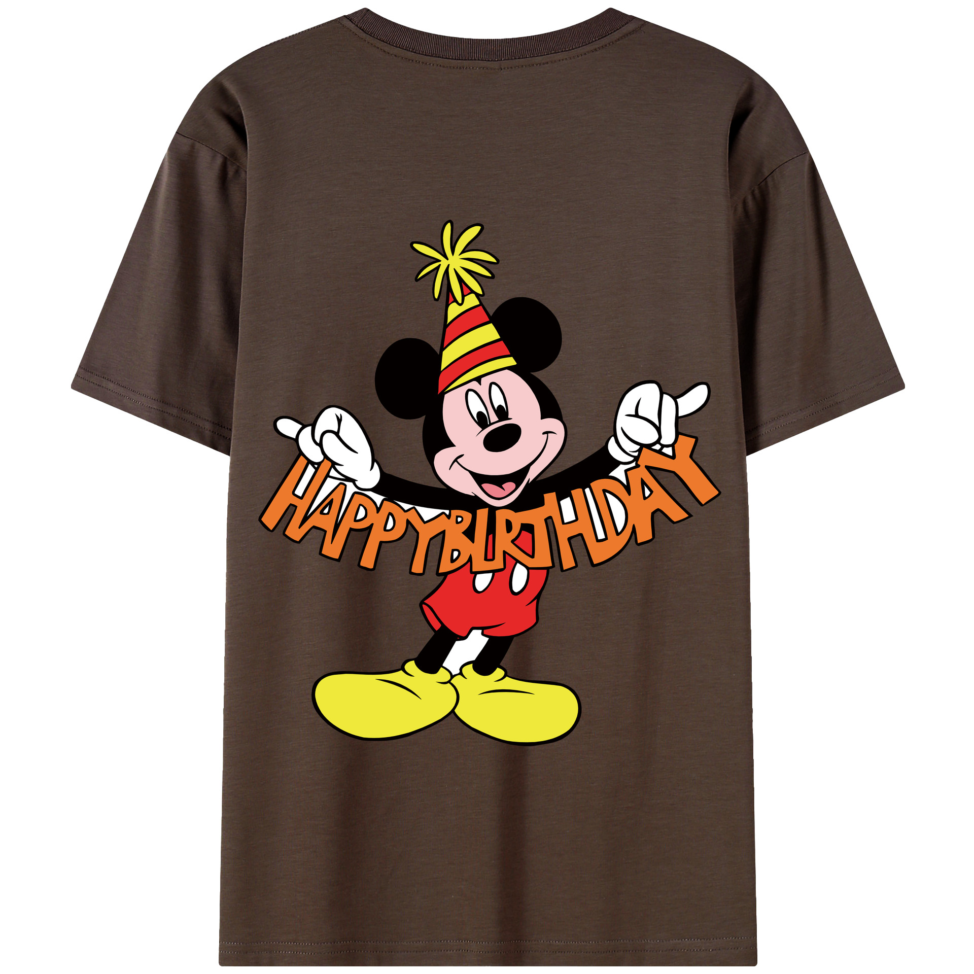 （画像用） ミッキーマウス Mickey Mouse 綿100％半袖Tシャツ（背面プリント）
