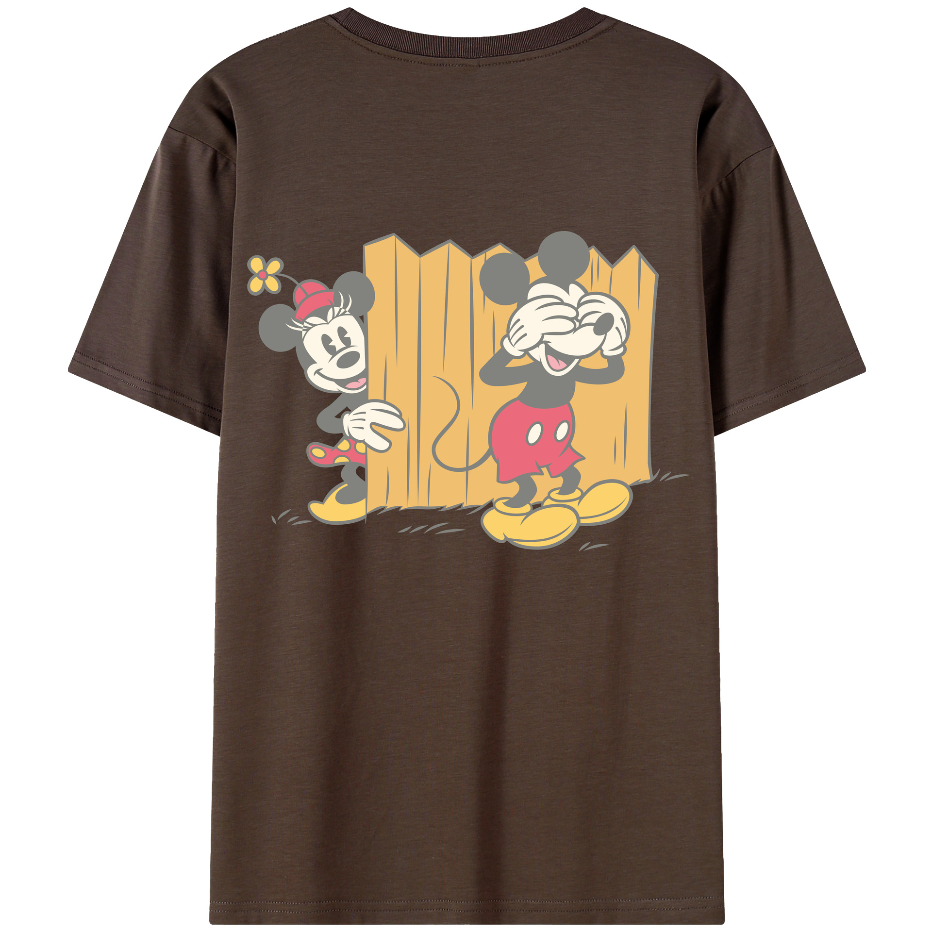 （画像用） ミッキーマウス Mickey Mouse 綿100％半袖Tシャツ（背面プリント）