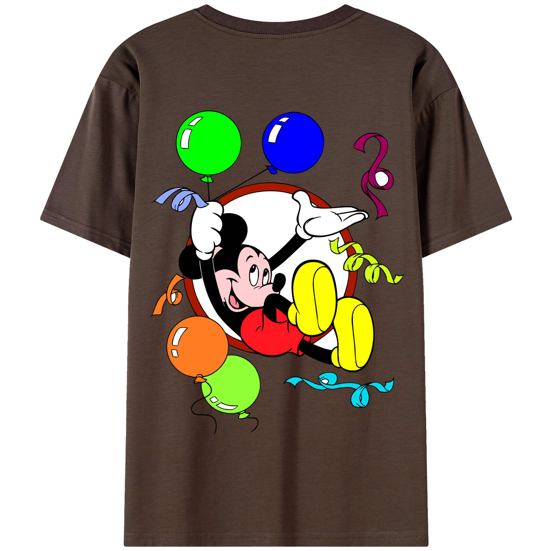 （画像用） ミッキーマウス Mickey Mouse 綿100％半袖Tシャツ（背面プリント）