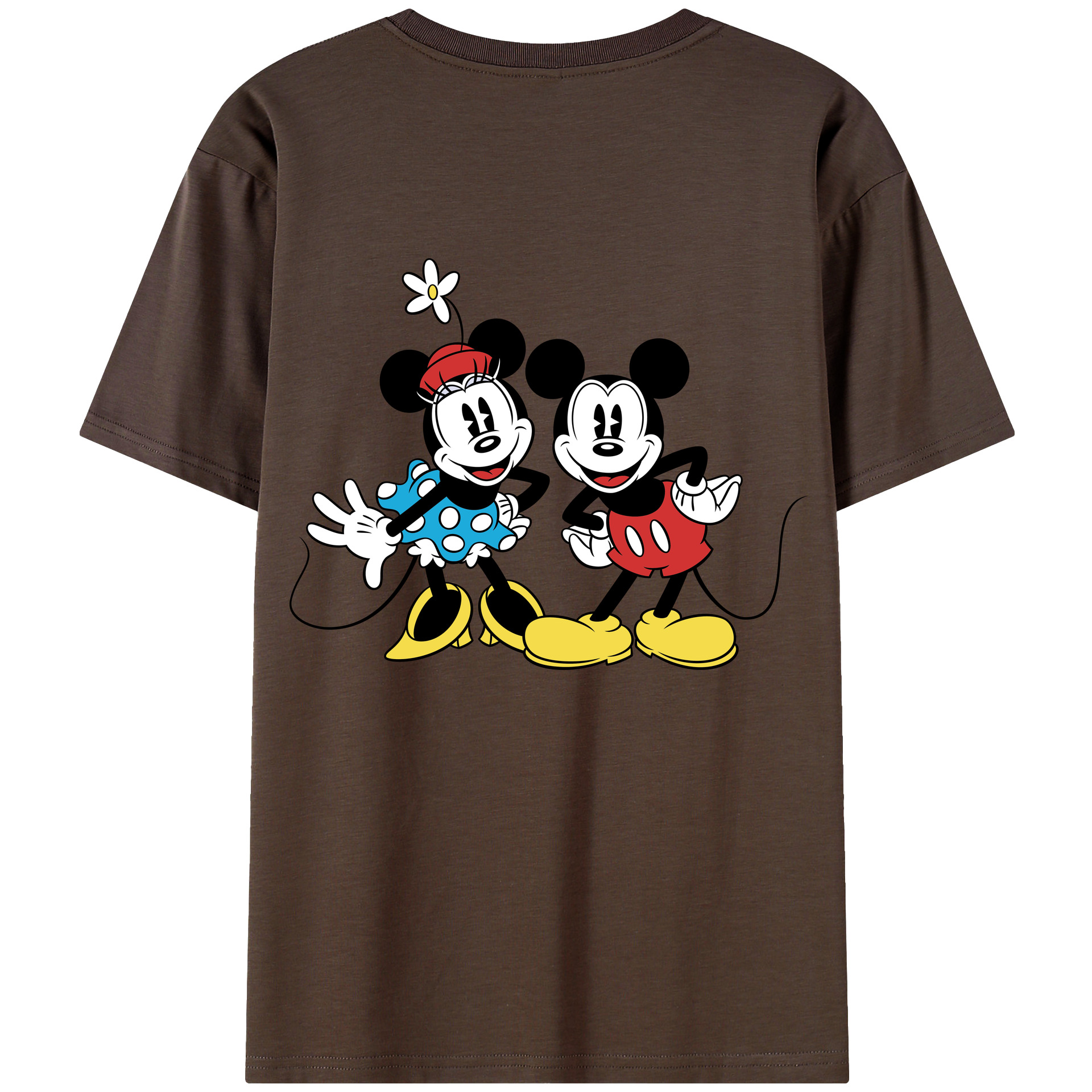 （画像用） ミッキーマウス Mickey Mouse 綿100％半袖Tシャツ（背面プリント）