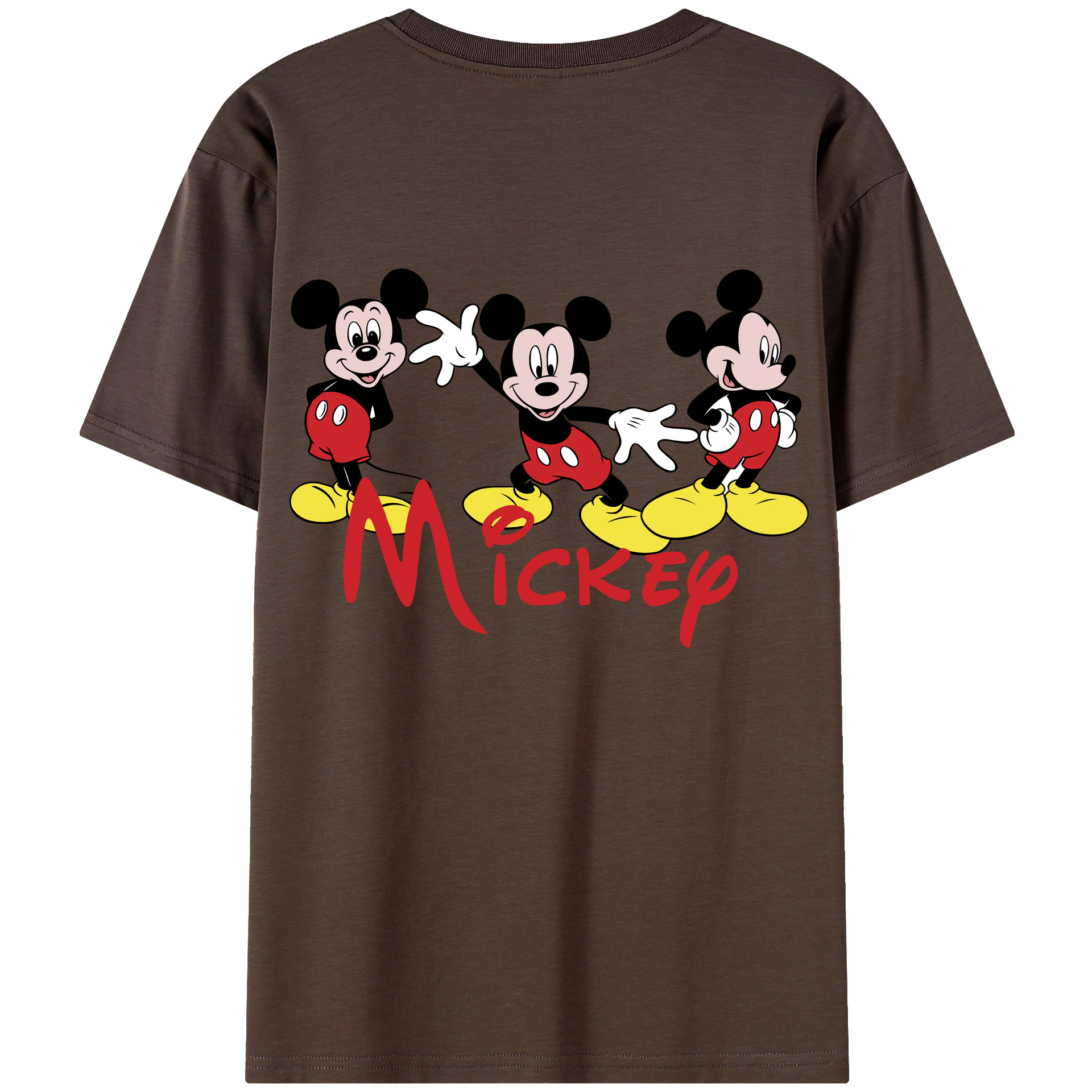 （画像用） ミッキーマウス Mickey Mouse 綿100％半袖Tシャツ（背面プリント）