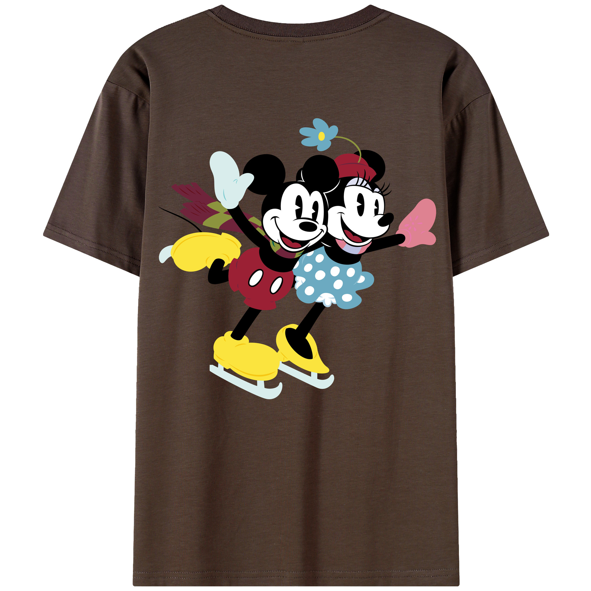 （画像用） ミッキーマウス Mickey Mouse 綿100％半袖Tシャツ（背面プリント）