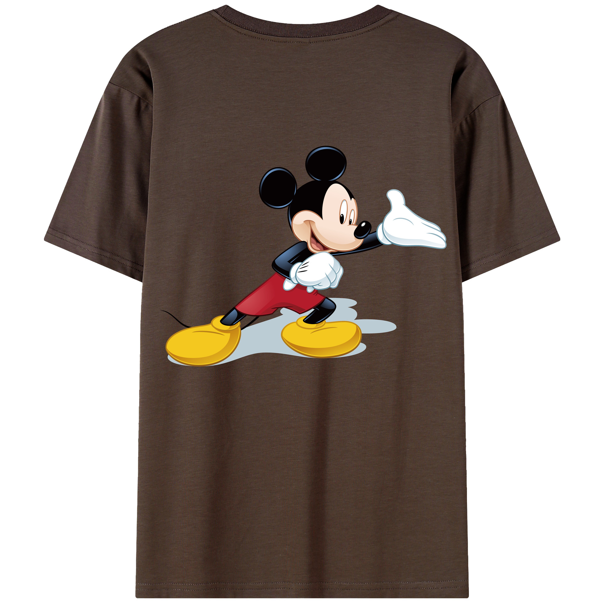 （画像用） ミッキーマウス Mickey Mouse 綿100％半袖Tシャツ（背面プリント）