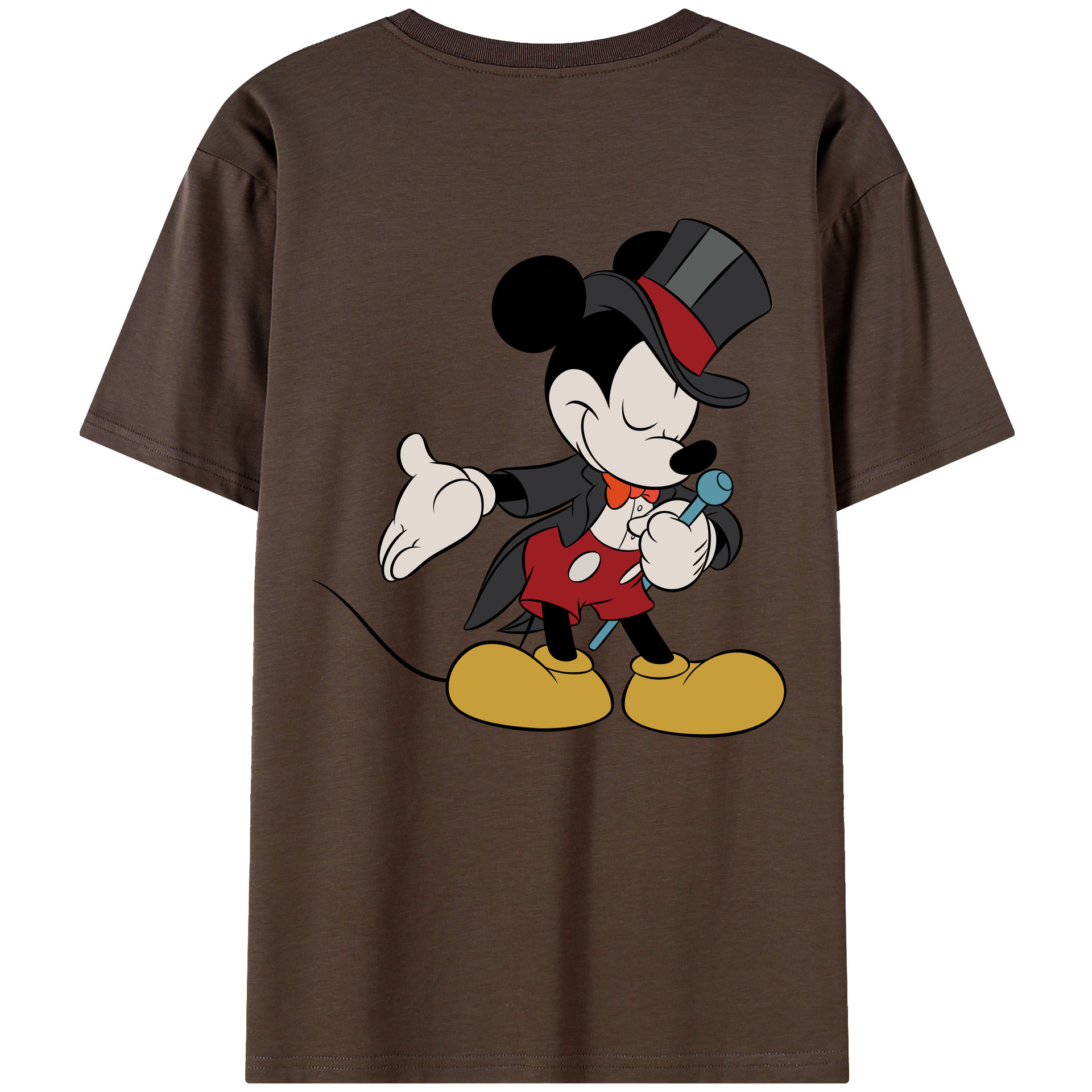（画像用） ミッキーマウス Mickey Mouse 綿100％半袖Tシャツ（背面プリント）