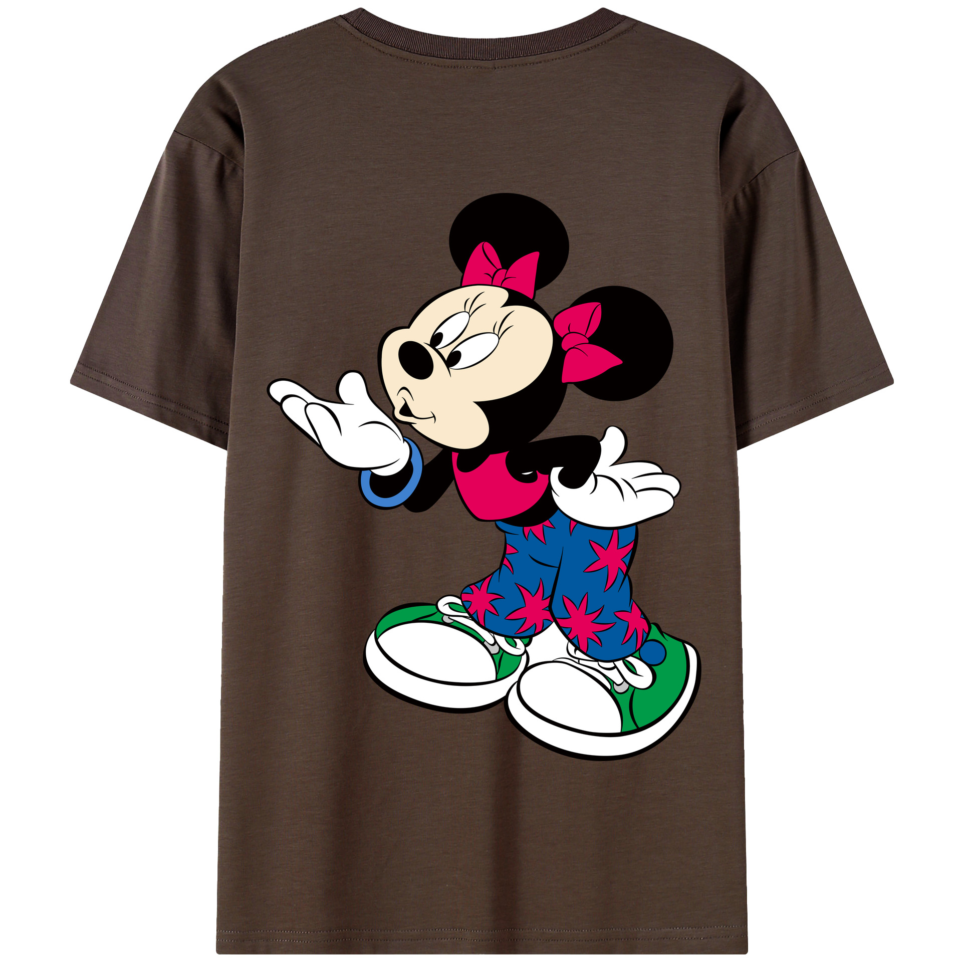 （画像用） ミッキーマウス Mickey Mouse 綿100％半袖Tシャツ（背面プリント）
