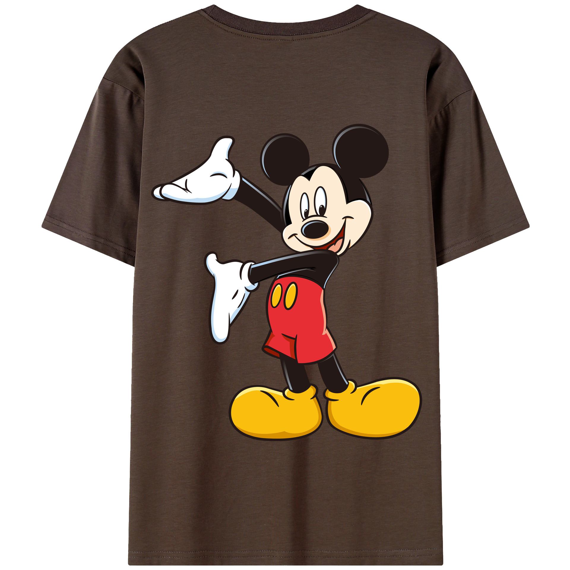 （画像用） ミッキーマウス Mickey Mouse 綿100％半袖Tシャツ（背面プリント）