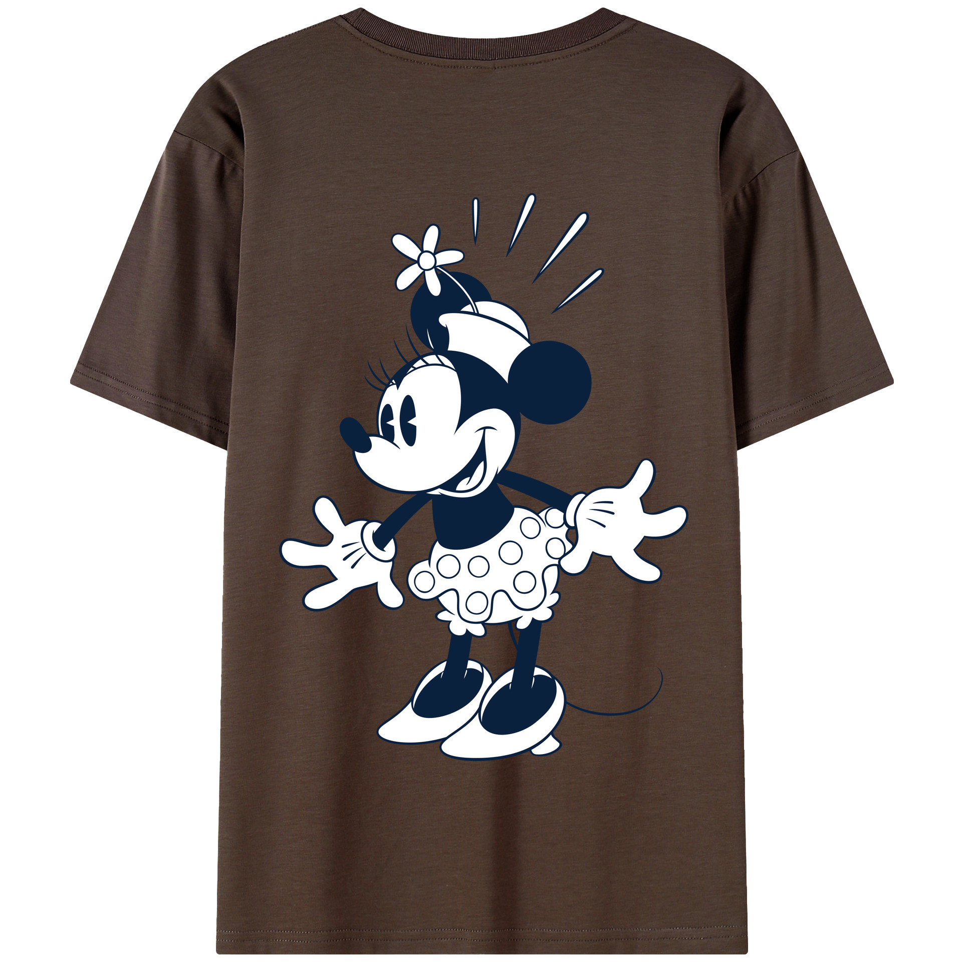 （画像用） ミッキーマウス Mickey Mouse 綿100％半袖Tシャツ（背面プリント）