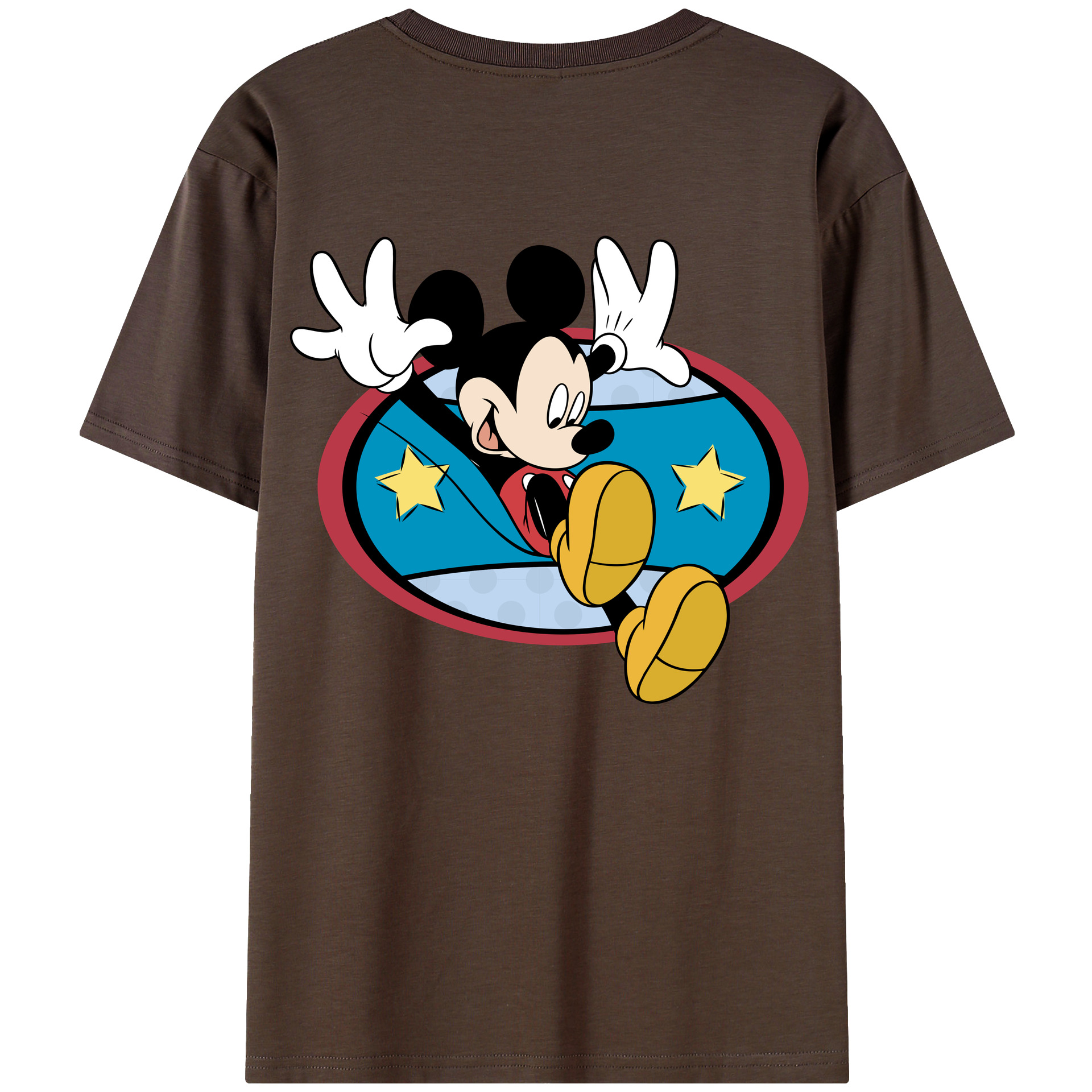 （画像用） ミッキーマウス Mickey Mouse 綿100％半袖Tシャツ（背面プリント）