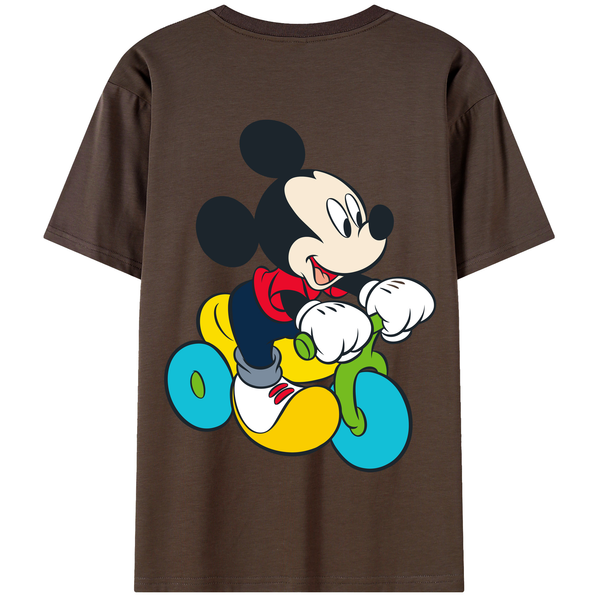 （画像用） ミッキーマウス Mickey Mouse 綿100％半袖Tシャツ（背面プリント）