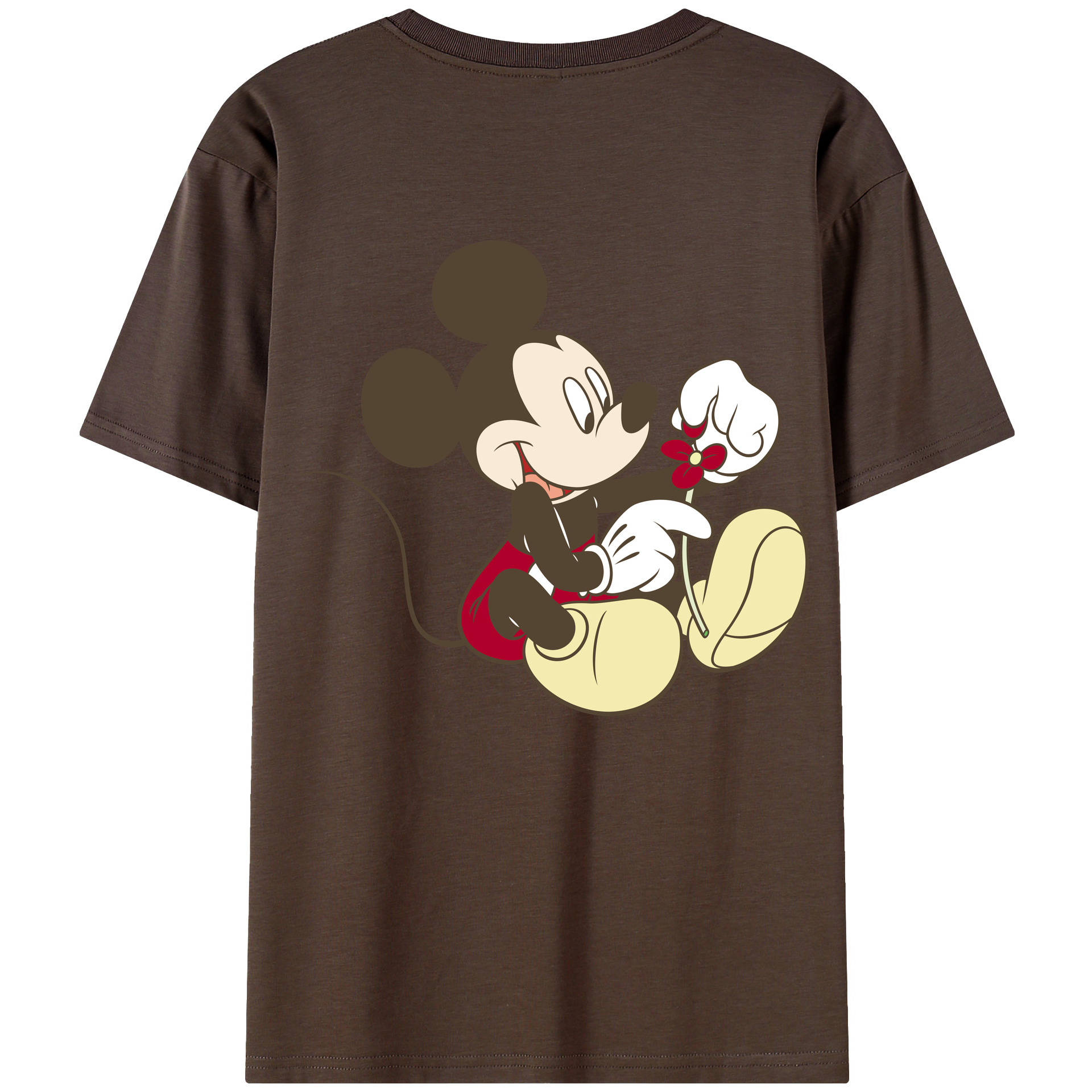 （画像用） ミッキーマウス Mickey Mouse 綿100％半袖Tシャツ（背面プリント）