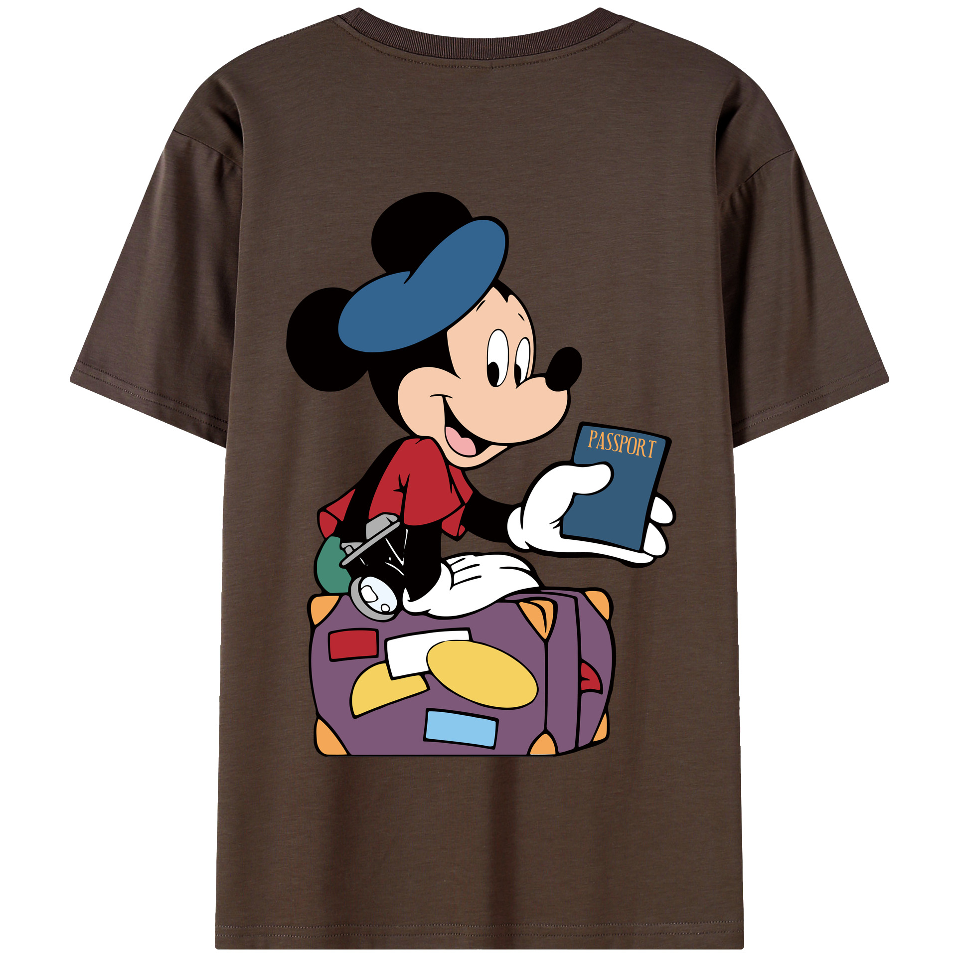 （画像用） ミッキーマウス Mickey Mouse 綿100％半袖Tシャツ（背面プリント）