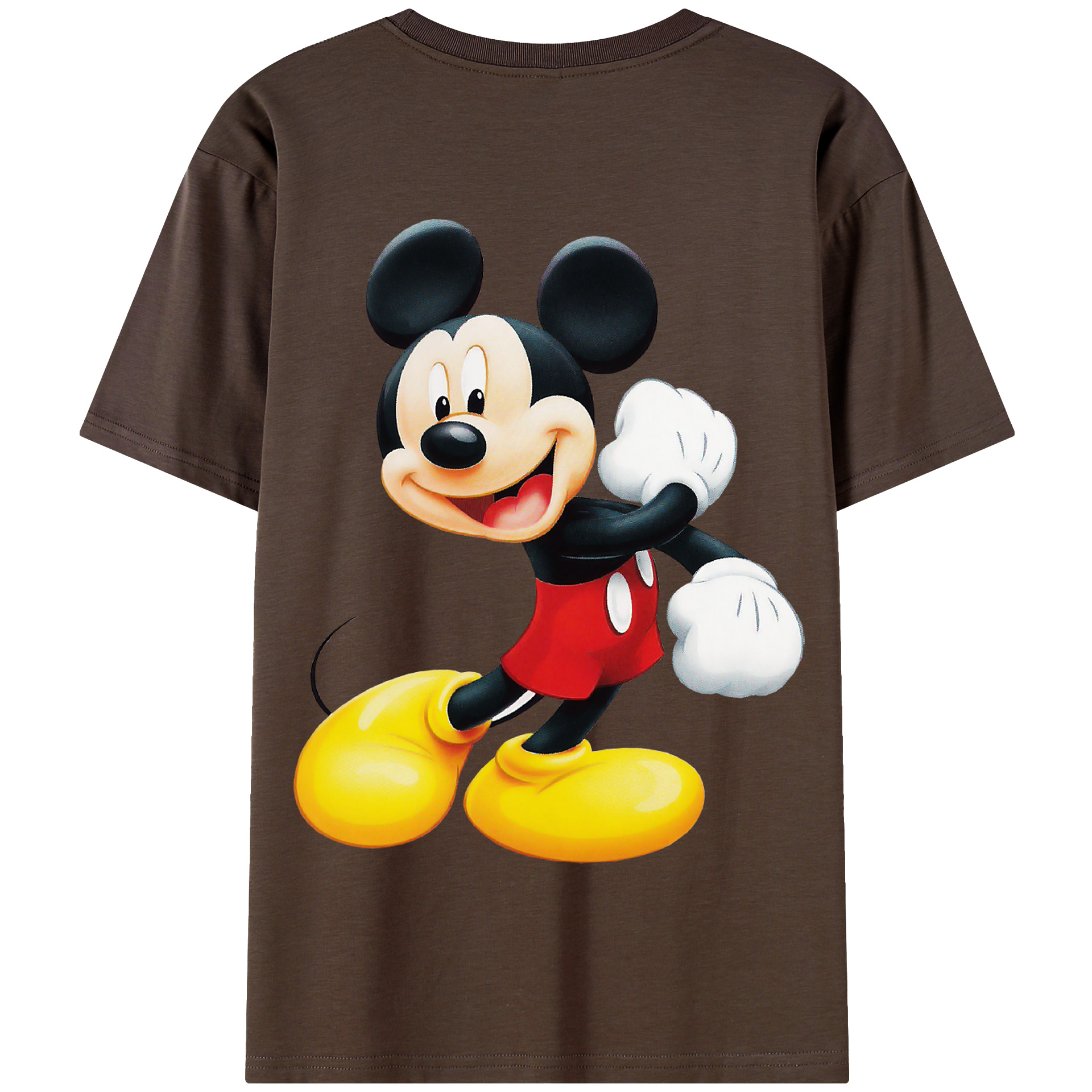 （画像用） ミッキーマウス Mickey Mouse 綿100％半袖Tシャツ（背面プリント）