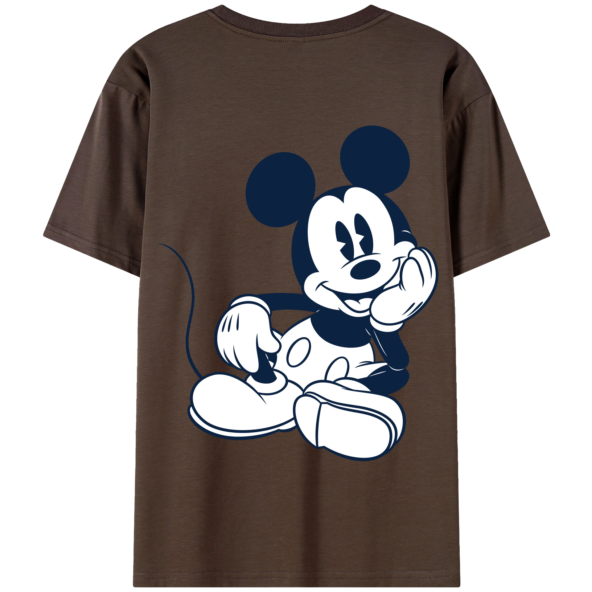 （画像用） ミッキーマウス Mickey Mouse 綿100％半袖Tシャツ（背面プリント）