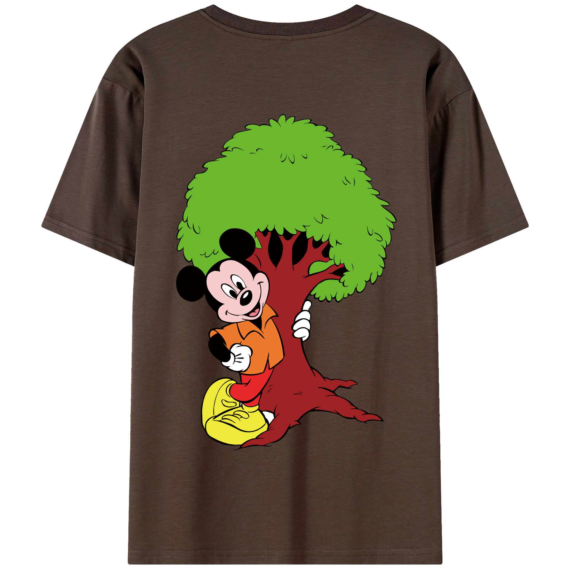 （画像用） ミッキーマウス Mickey Mouse 綿100％半袖Tシャツ（背面プリント）