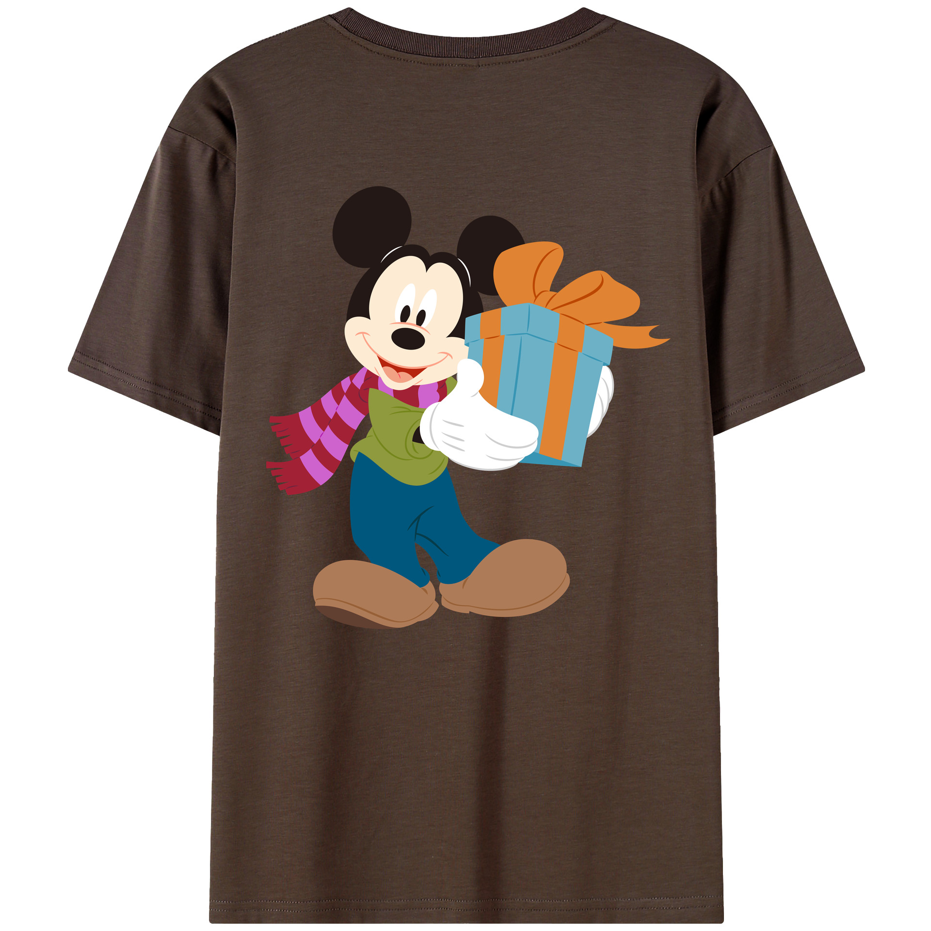 （画像用） ミッキーマウス Mickey Mouse 綿100％半袖Tシャツ（背面プリント）