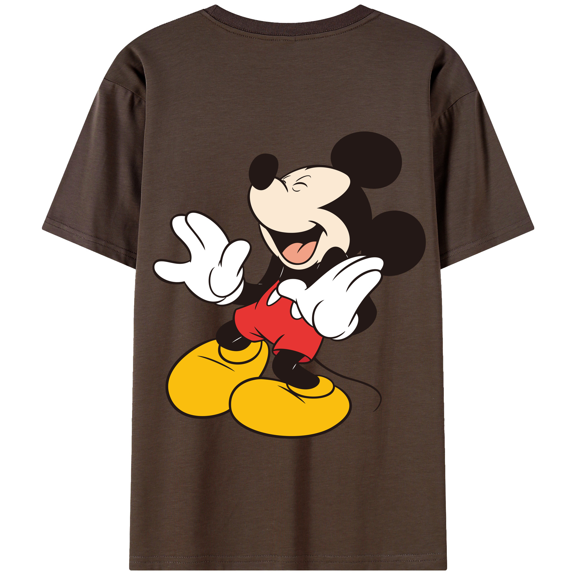 （画像用） ミッキーマウス Mickey Mouse 綿100％半袖Tシャツ（背面プリント）