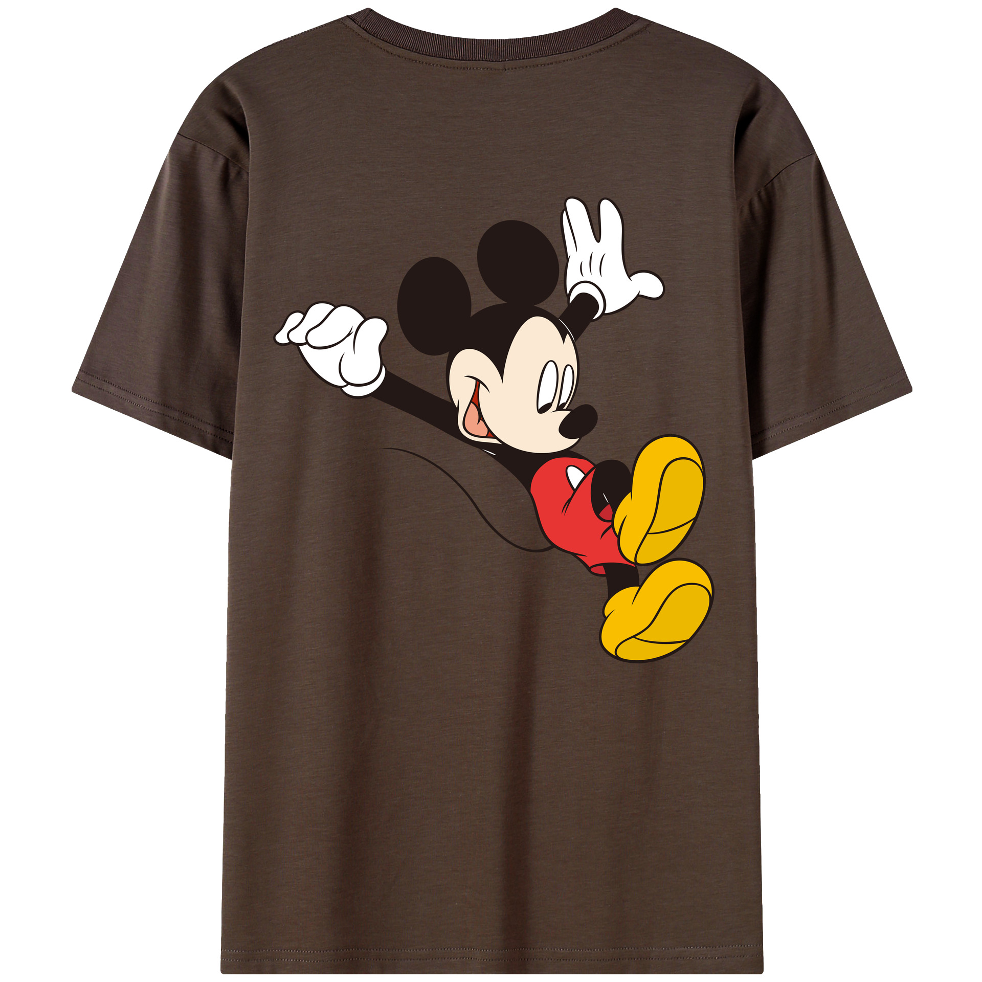 （画像用） ミッキーマウス Mickey Mouse 綿100％半袖Tシャツ（背面プリント）