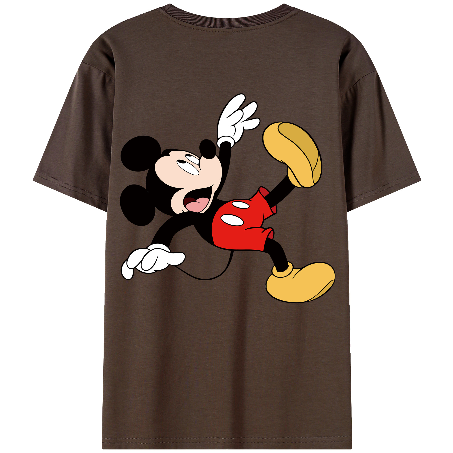 （画像用） ミッキーマウス Mickey Mouse 綿100％半袖Tシャツ（背面プリント）