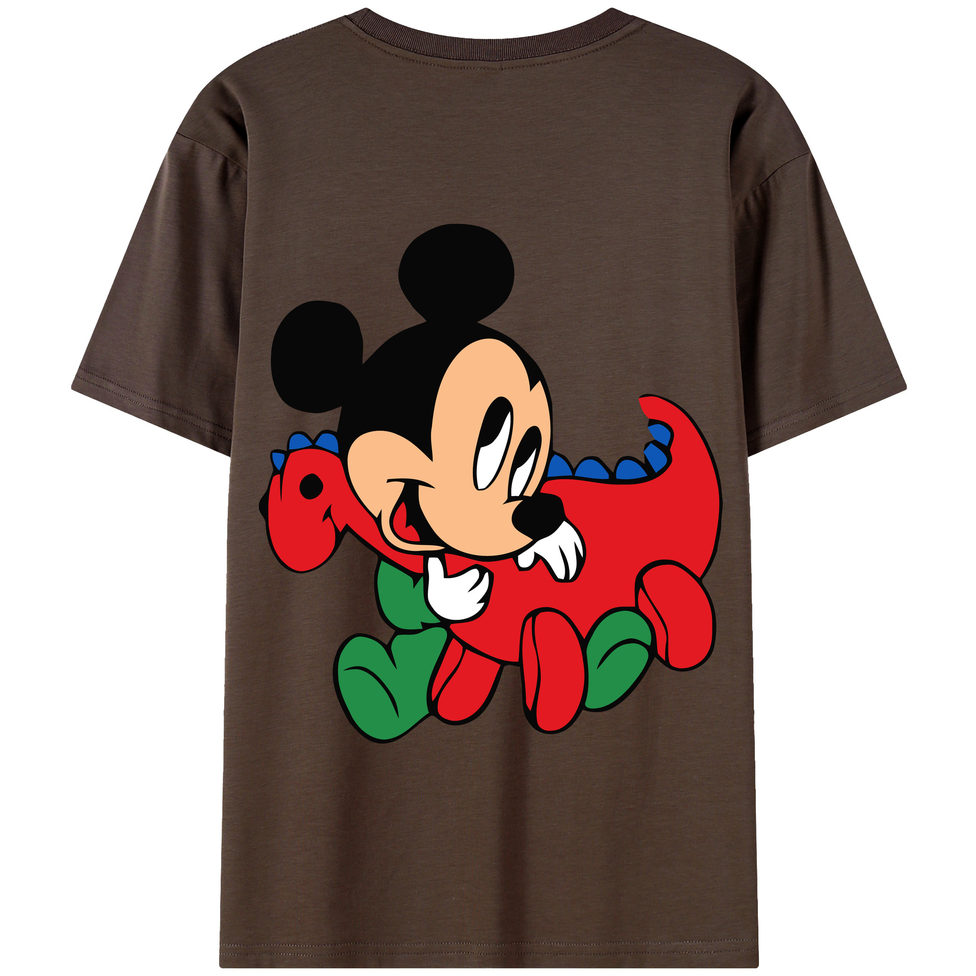 （画像用） ミッキーマウス Mickey Mouse 綿100％半袖Tシャツ（背面プリント）