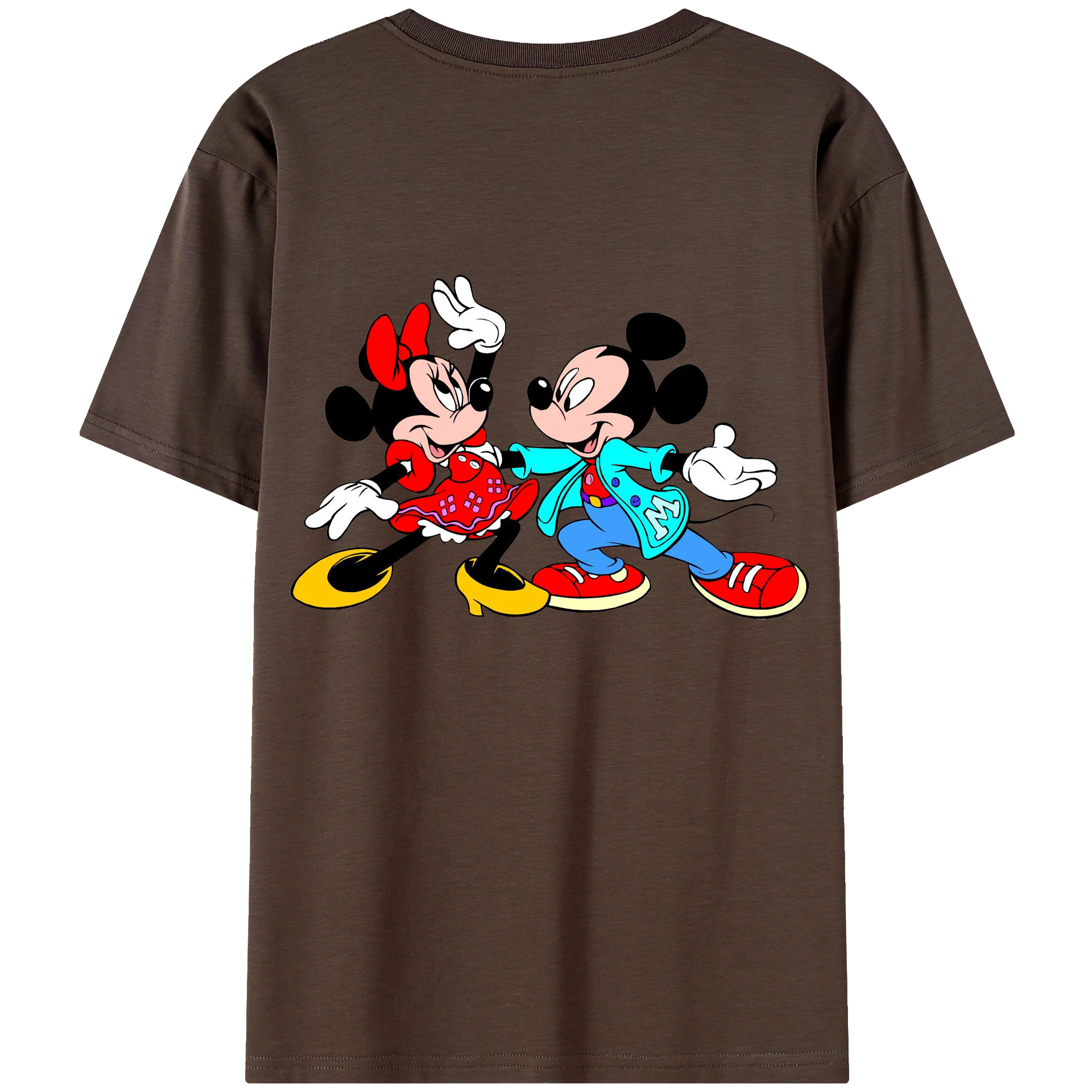 （画像用） ミッキーマウス Mickey Mouse 綿100％半袖Tシャツ（背面プリント）