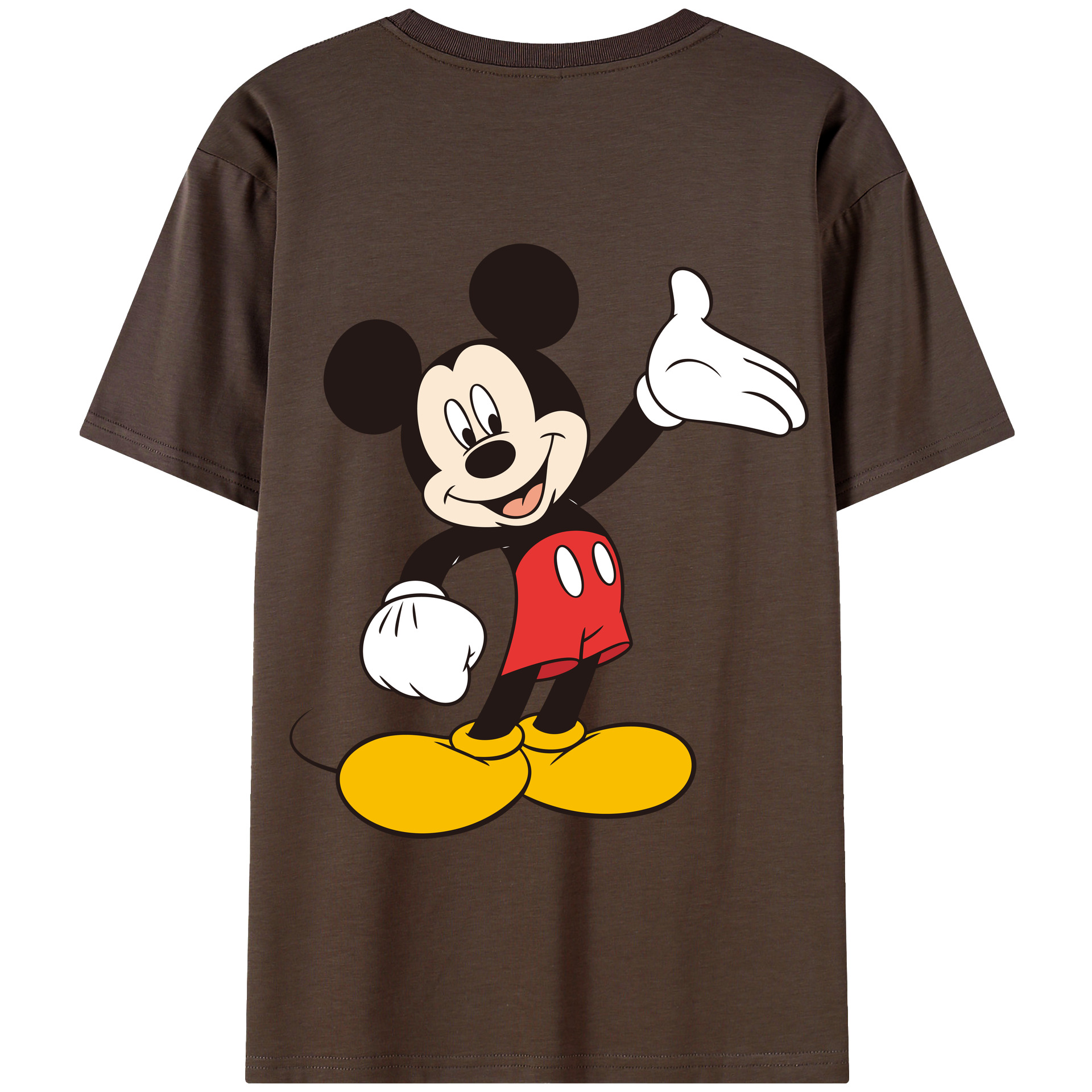 （画像用） ミッキーマウス Mickey Mouse 綿100％半袖Tシャツ（背面プリント）