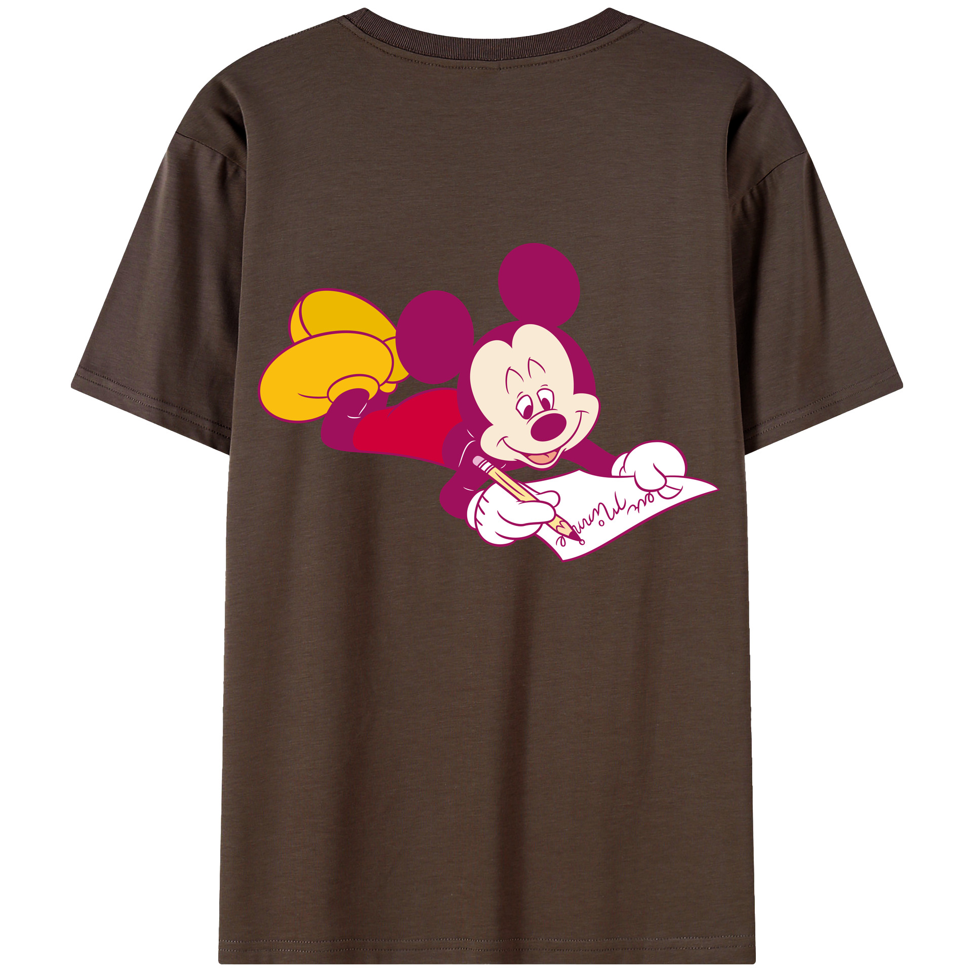（画像用） ミッキーマウス Mickey Mouse 綿100％半袖Tシャツ（背面プリント）