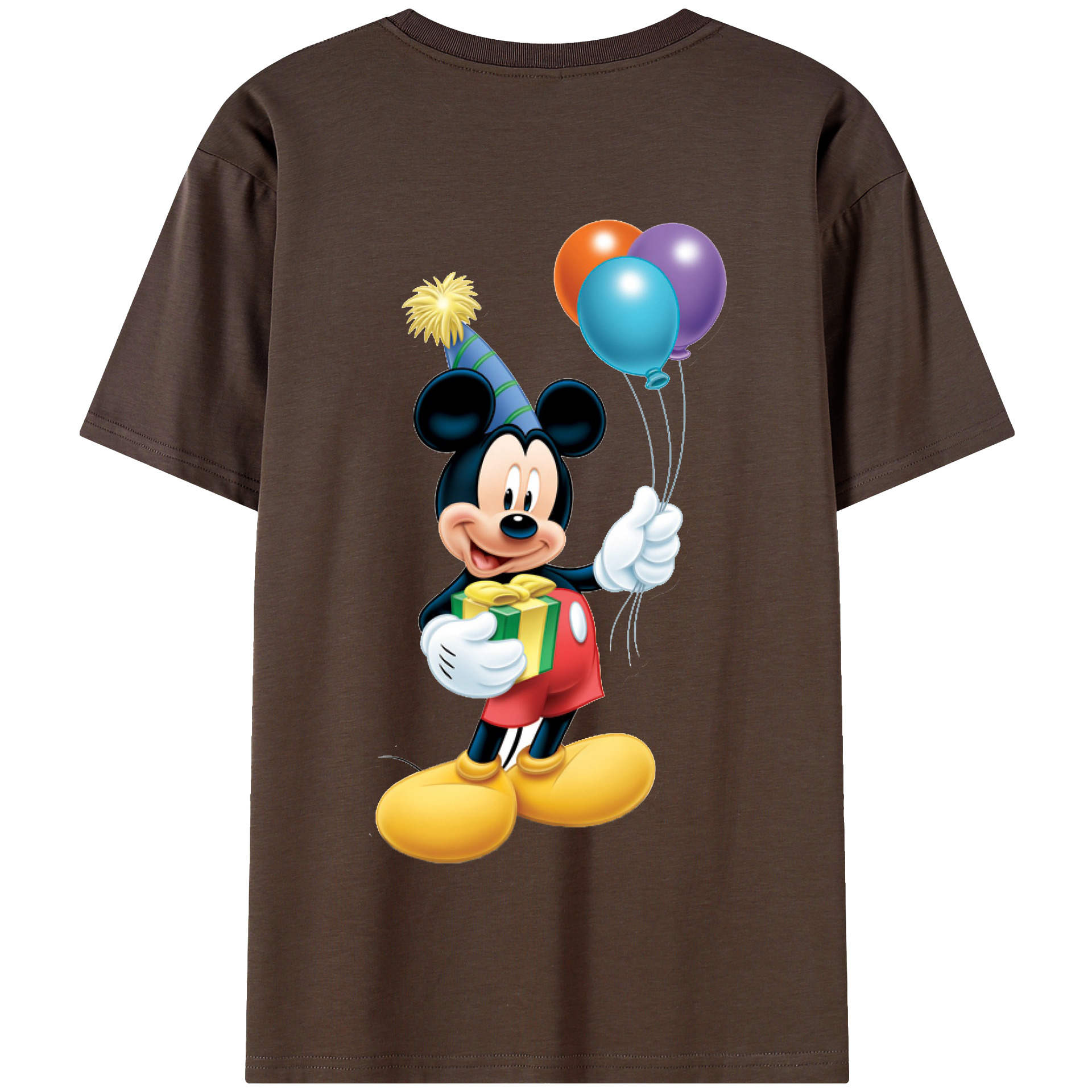 （画像用） ミッキーマウス Mickey Mouse 綿100％半袖Tシャツ（背面プリント）