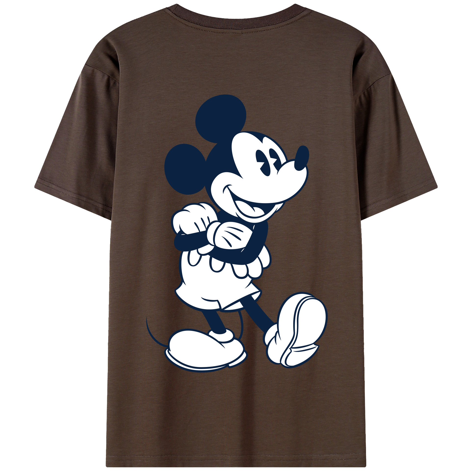 （画像用） ミッキーマウス Mickey Mouse 綿100％半袖Tシャツ（背面プリント）