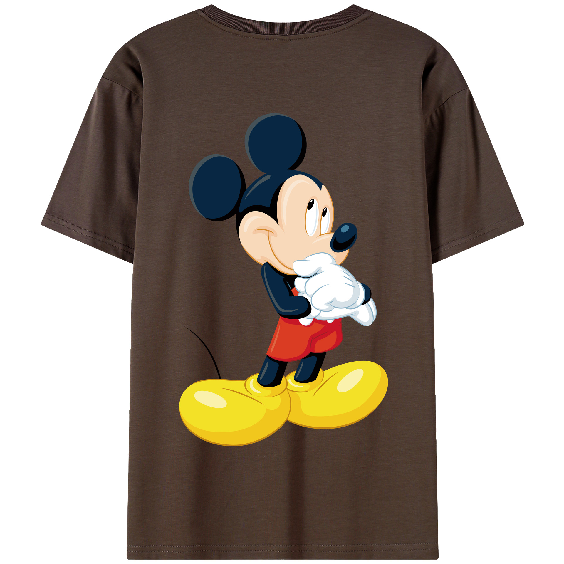 （画像用） ミッキーマウス Mickey Mouse 綿100％半袖Tシャツ（背面プリント）