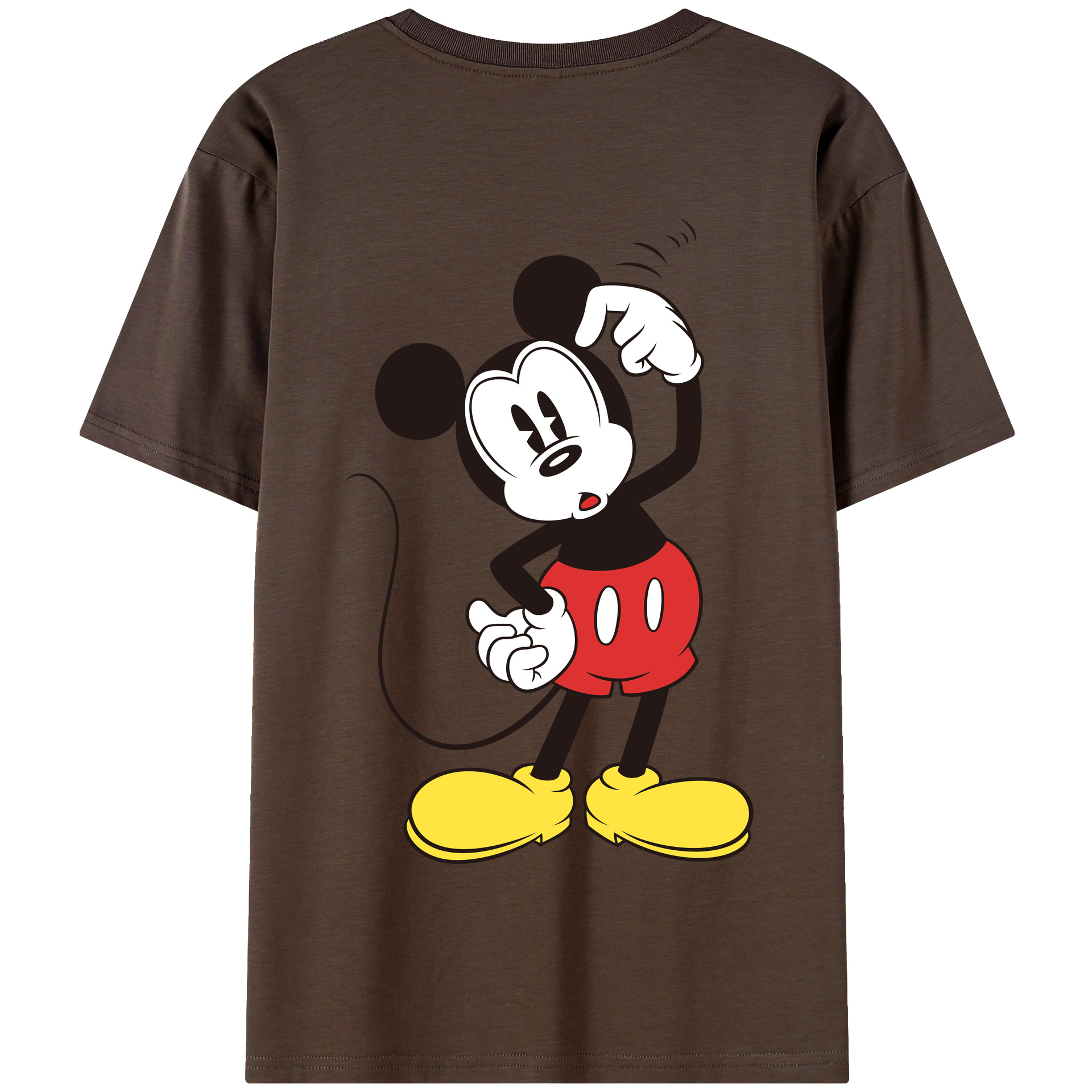 （画像用） ミッキーマウス Mickey Mouse 綿100％半袖Tシャツ（背面プリント）