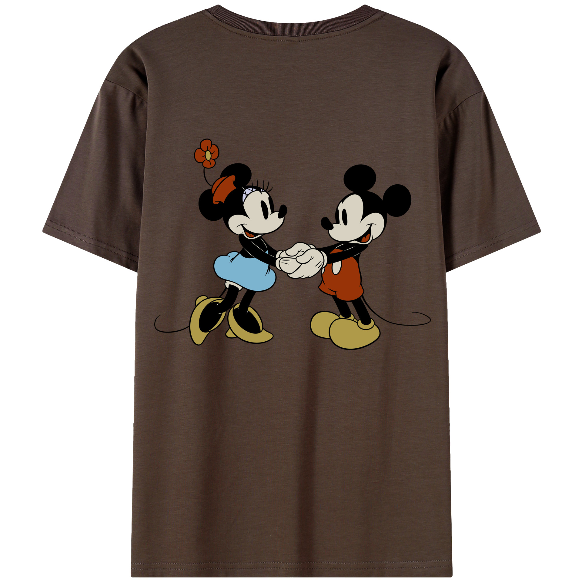 （画像用） ミッキーマウス Mickey Mouse 綿100％半袖Tシャツ（背面プリント）