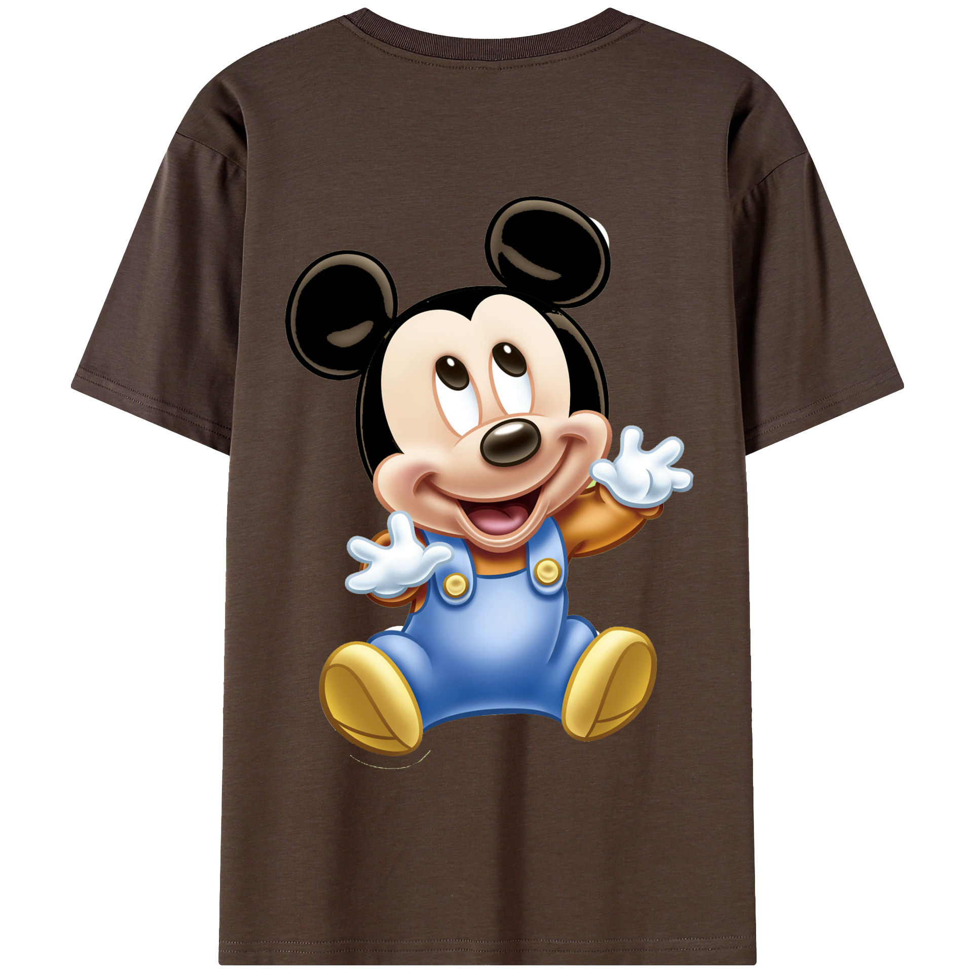 （画像用） ミッキーマウス Mickey Mouse 綿100％半袖Tシャツ（背面プリント）