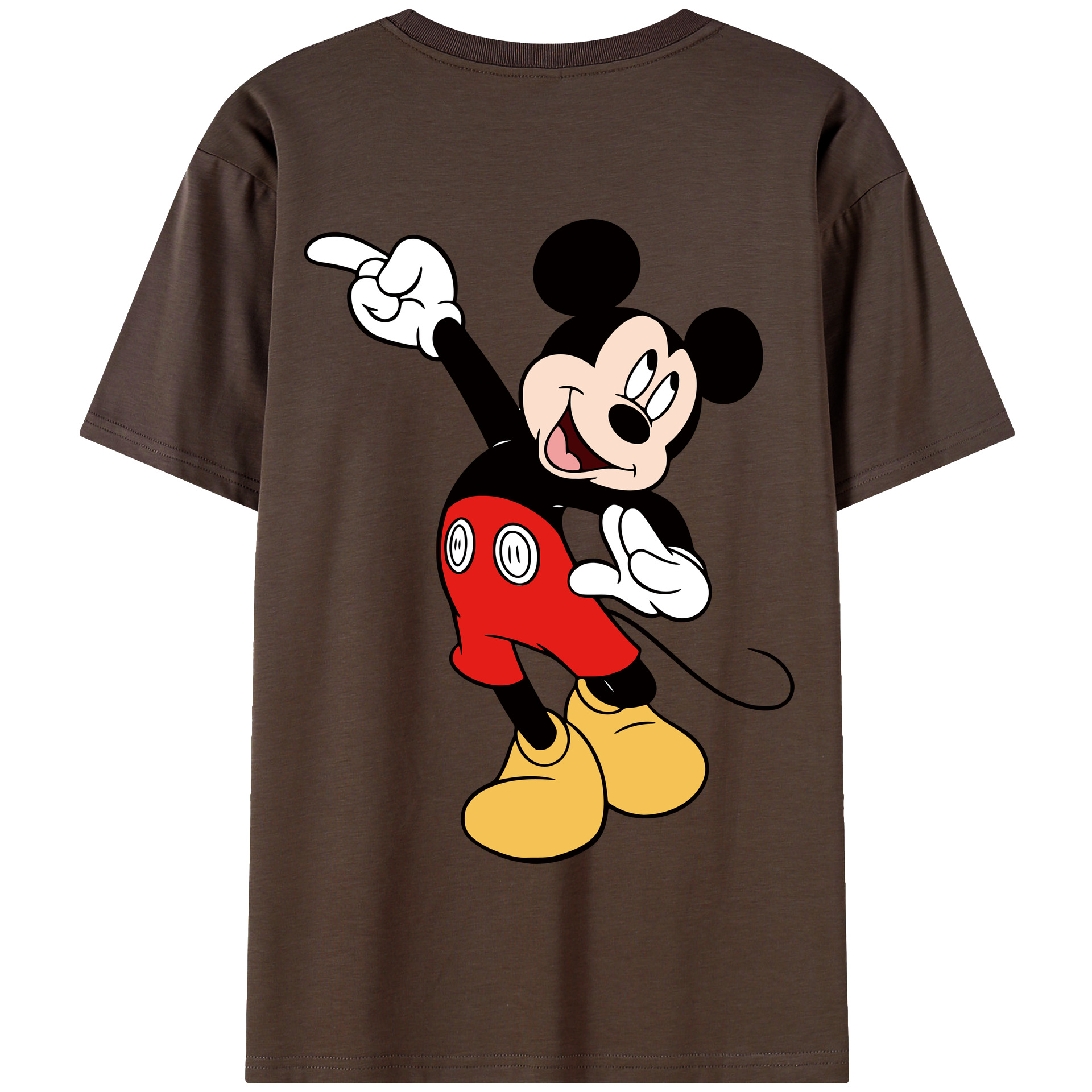 （画像用） ミッキーマウス Mickey Mouse 綿100％半袖Tシャツ（背面プリント）