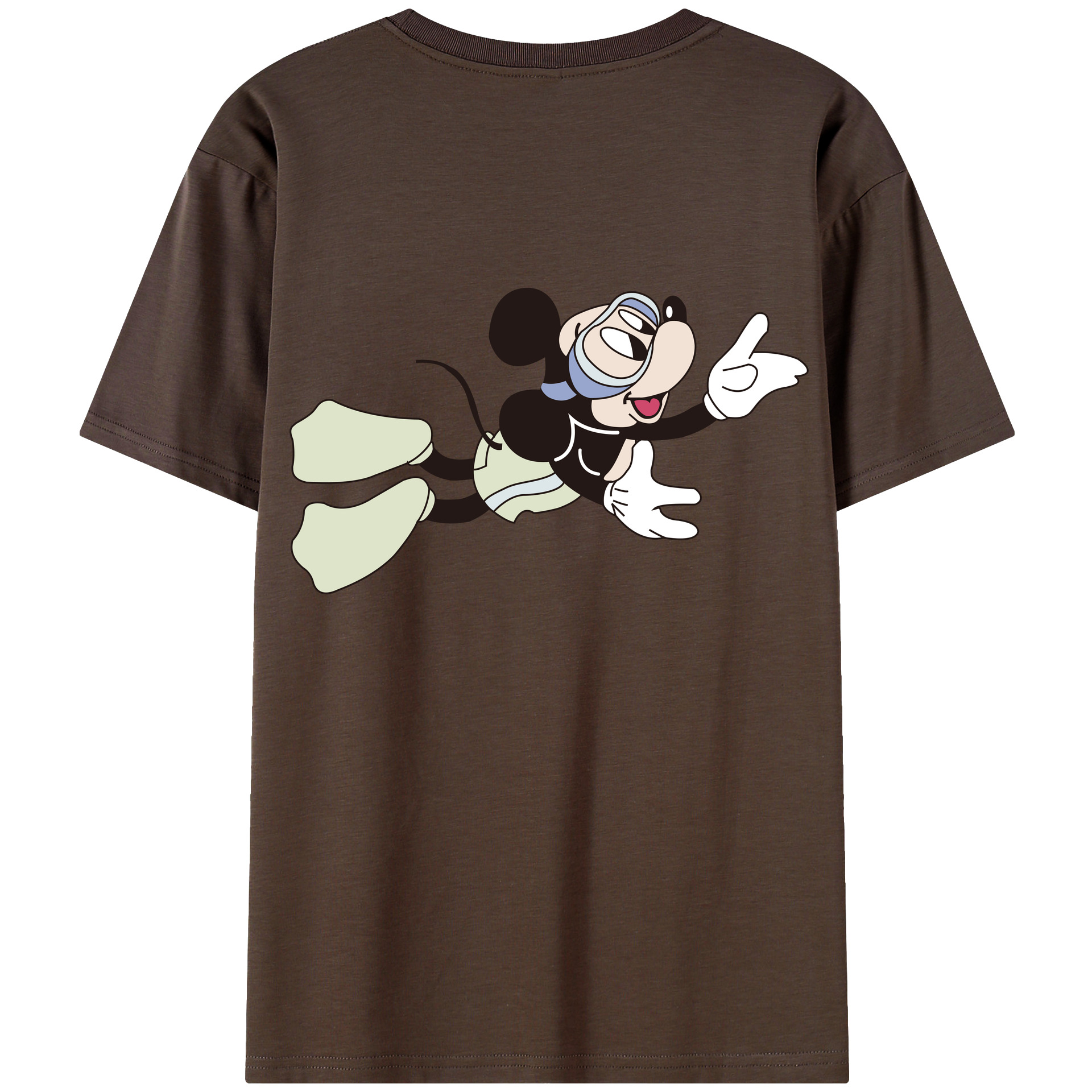 （画像用） ミッキーマウス Mickey Mouse 綿100％半袖Tシャツ（背面プリント）