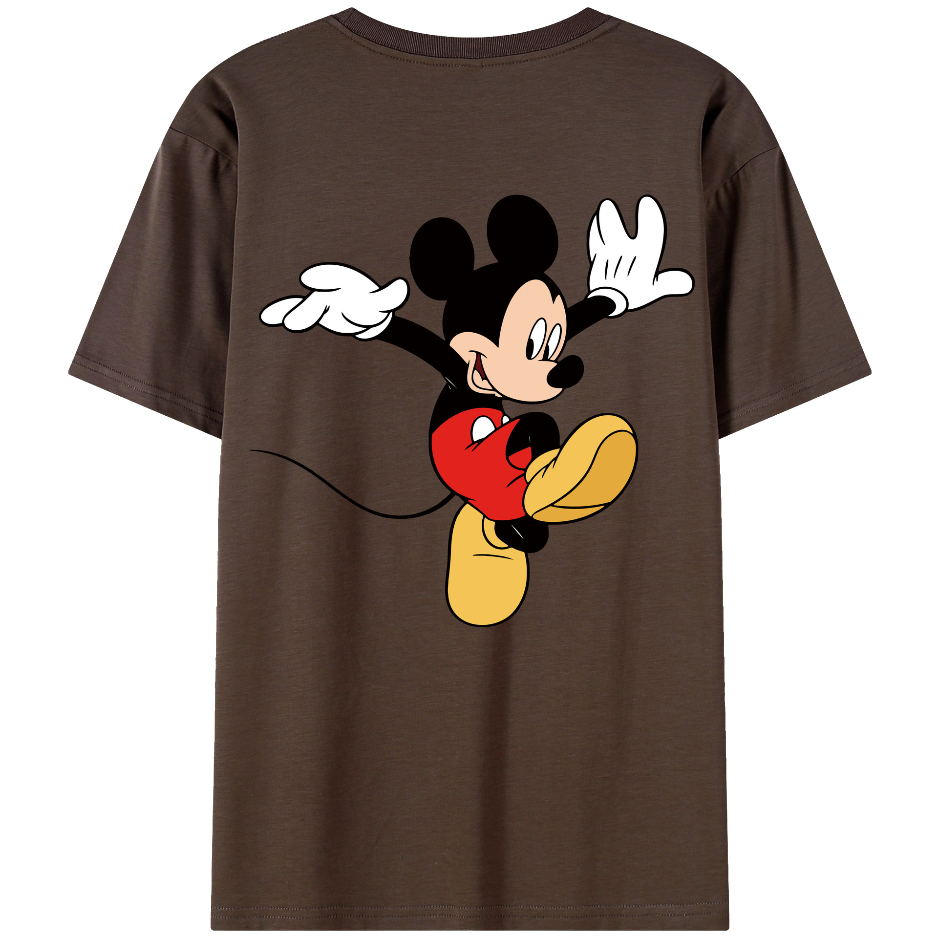 （画像用） ミッキーマウス Mickey Mouse 綿100％半袖Tシャツ（背面プリント）
