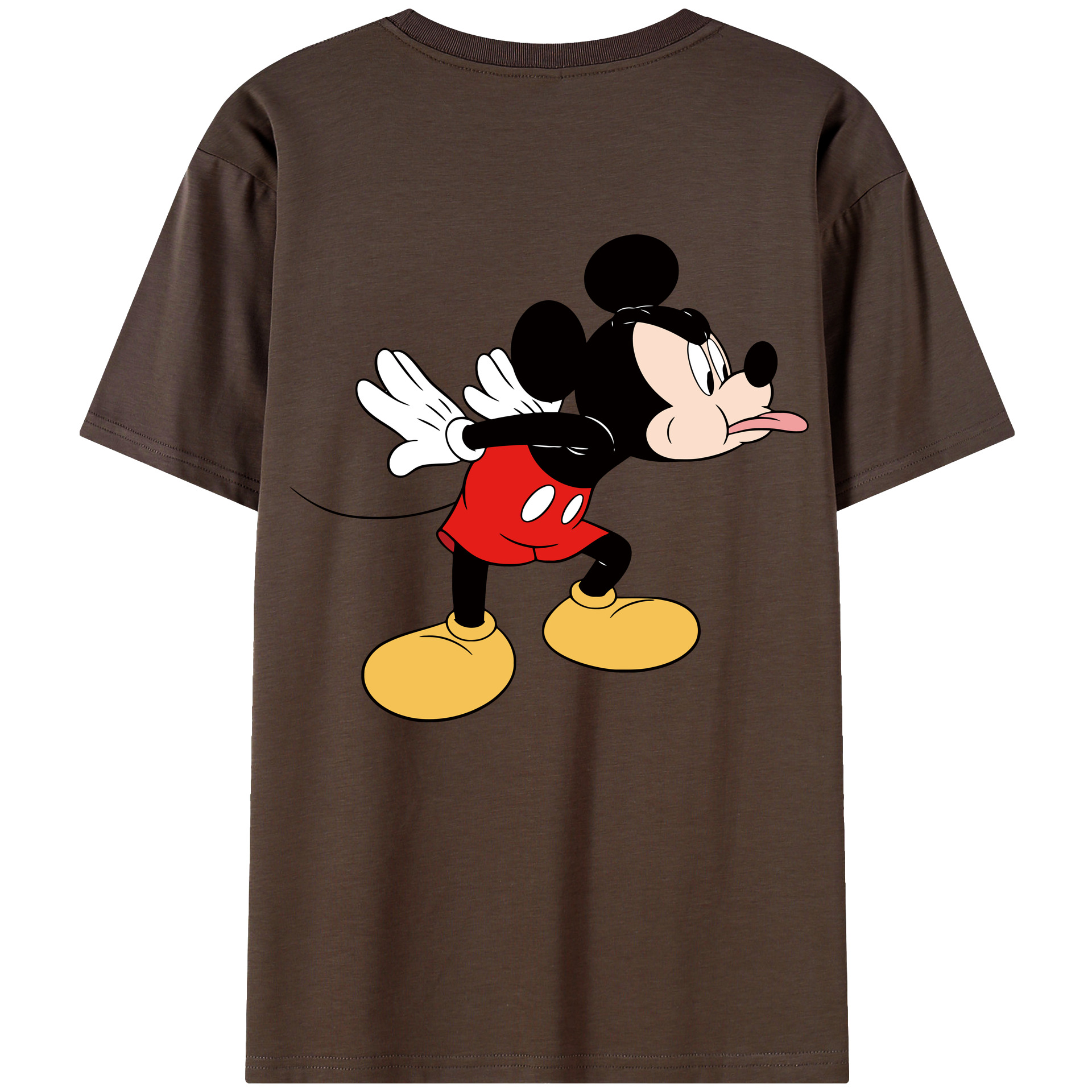 （画像用） ミッキーマウス Mickey Mouse 綿100％半袖Tシャツ（背面プリント）