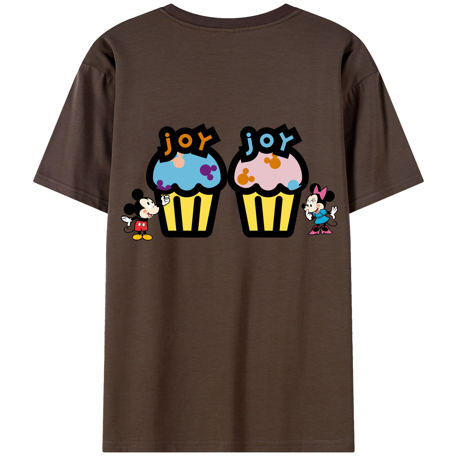 （画像用） ミッキーマウス Mickey Mouse 綿100％半袖Tシャツ（背面プリント）