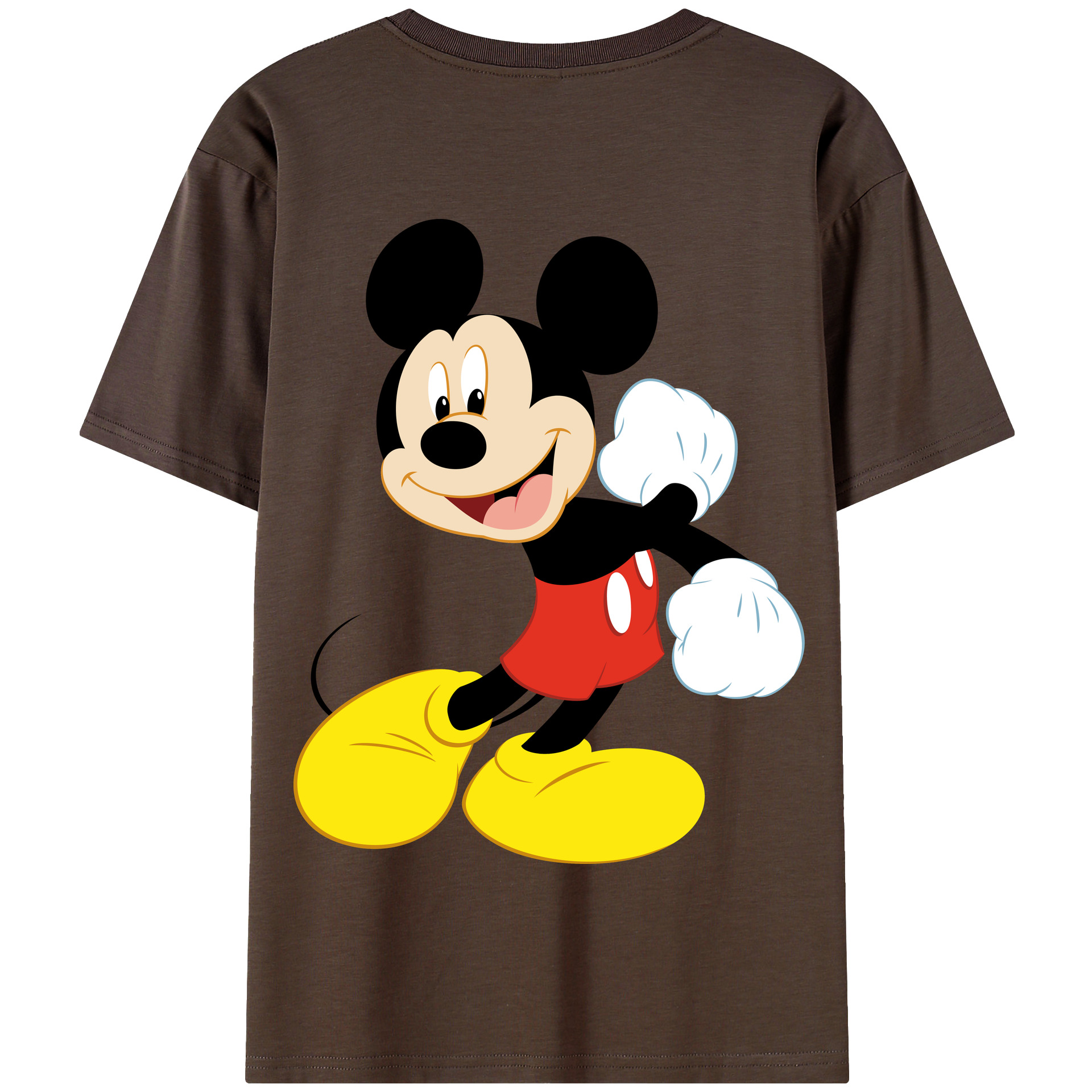 （画像用） ミッキーマウス Mickey Mouse 綿100％半袖Tシャツ（背面プリント）