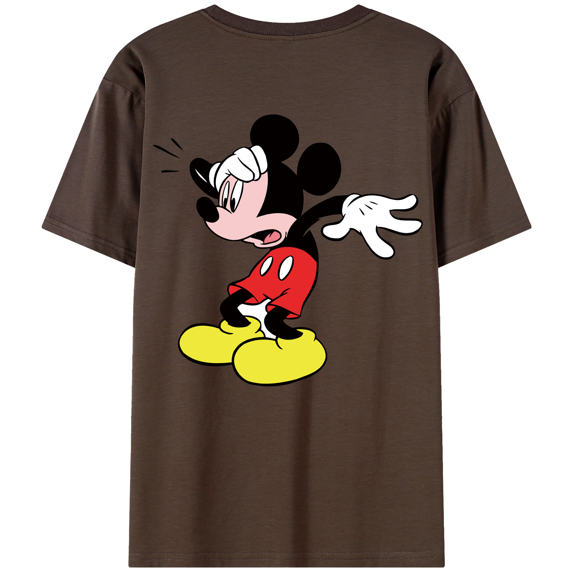 （画像用） ミッキーマウス Mickey Mouse 綿100％半袖Tシャツ（背面プリント）
