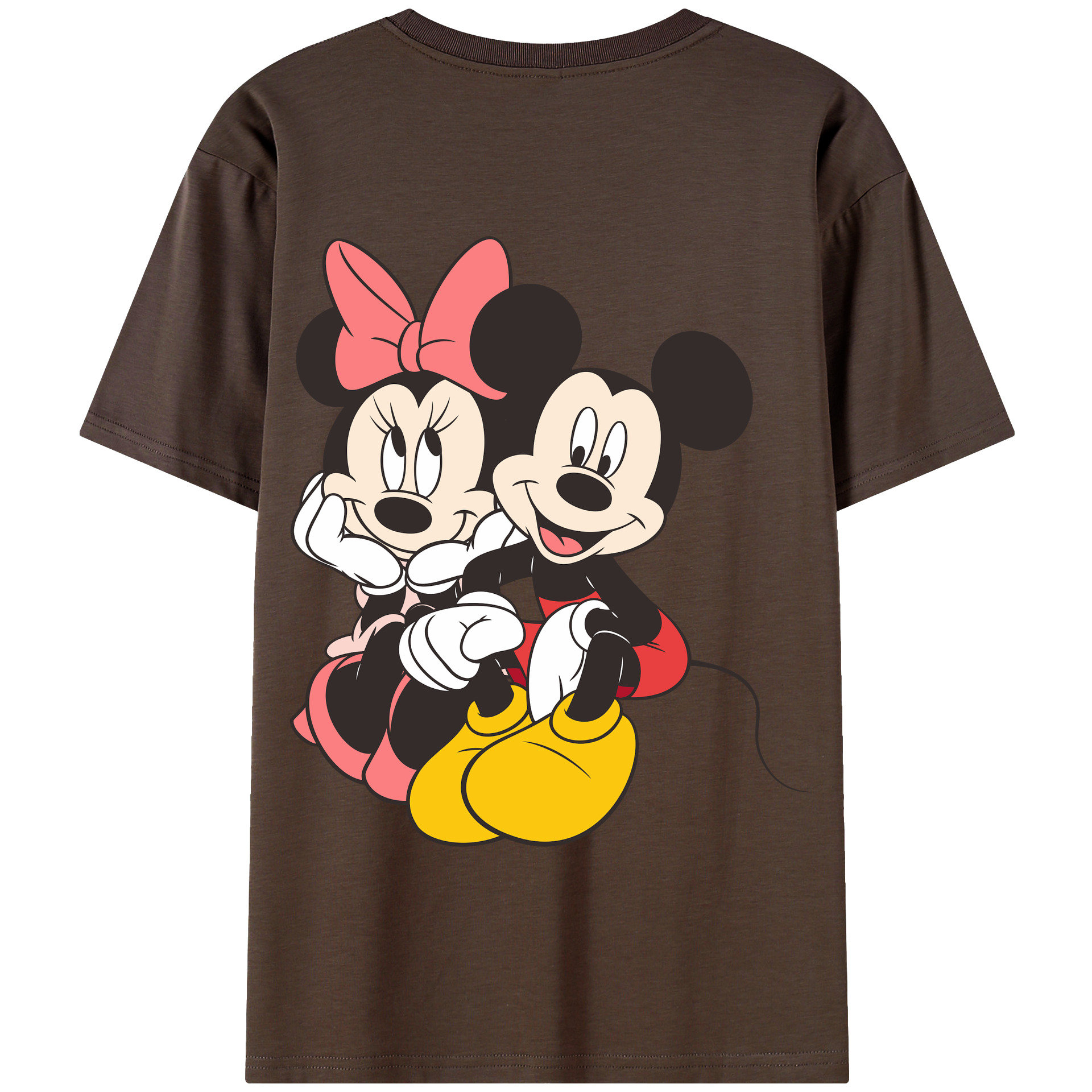 （画像用） ミッキーマウス Mickey Mouse 綿100％半袖Tシャツ（背面プリント）