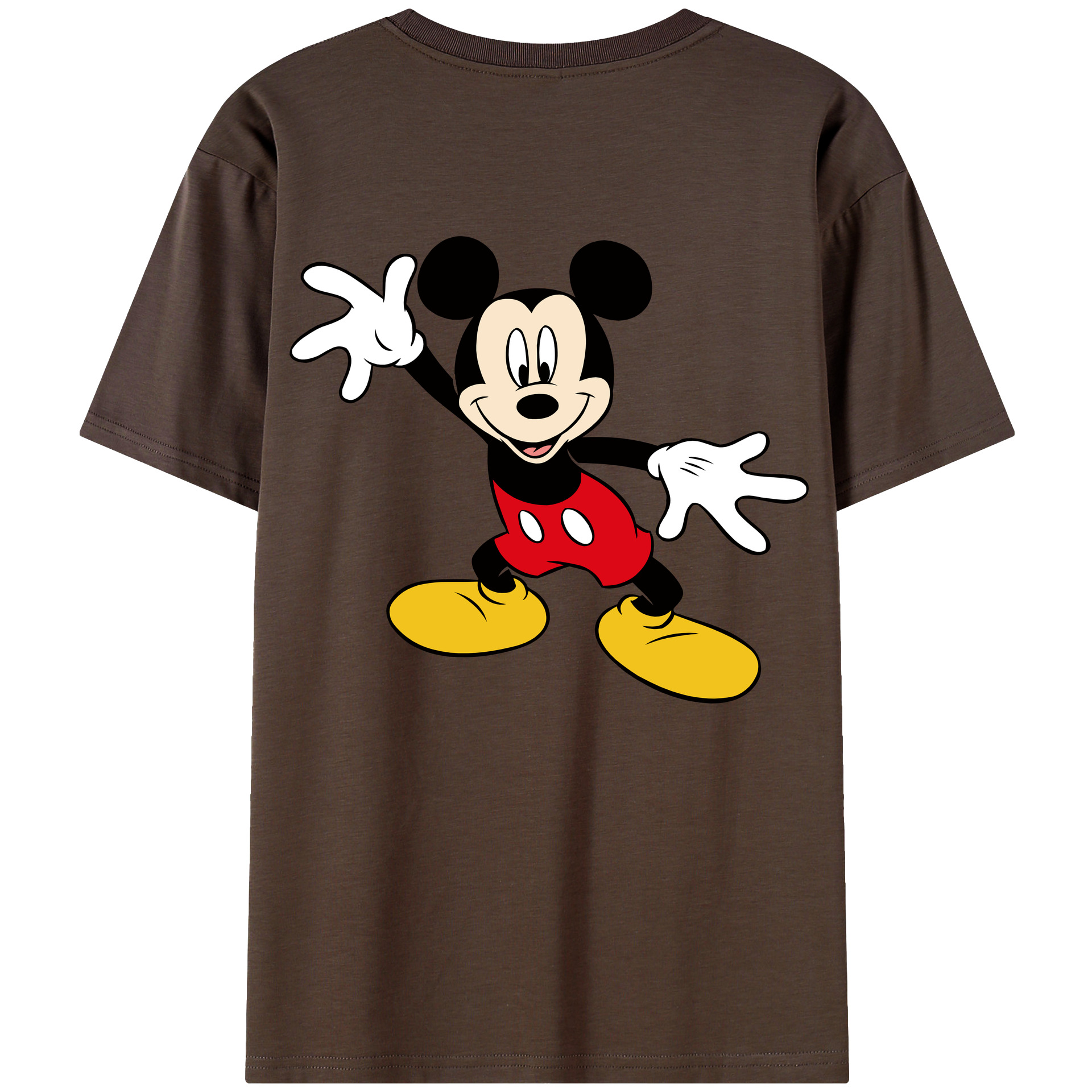 （画像用） ミッキーマウス Mickey Mouse 綿100％半袖Tシャツ（背面プリント）