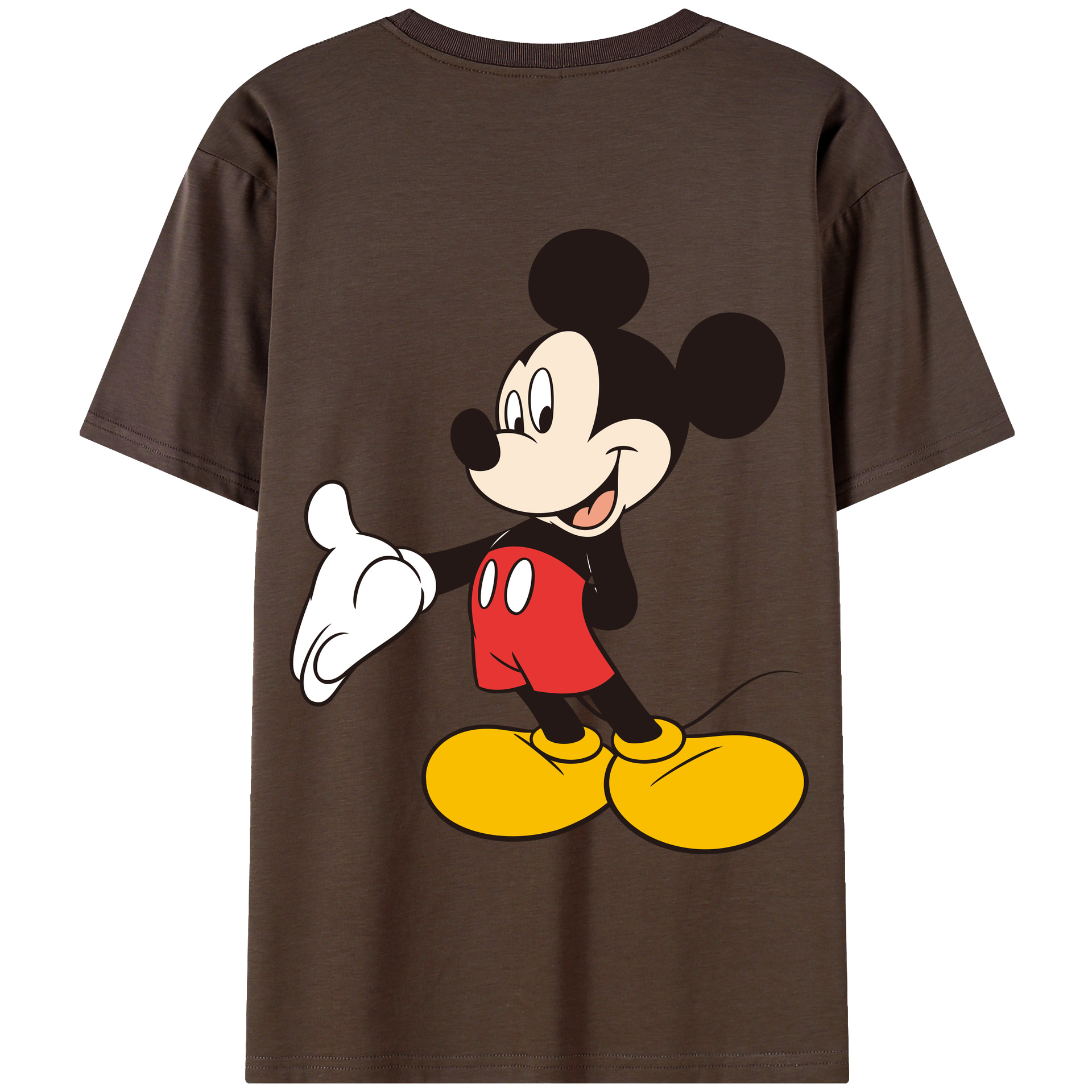 （画像用） ミッキーマウス Mickey Mouse 綿100％半袖Tシャツ（背面プリント）