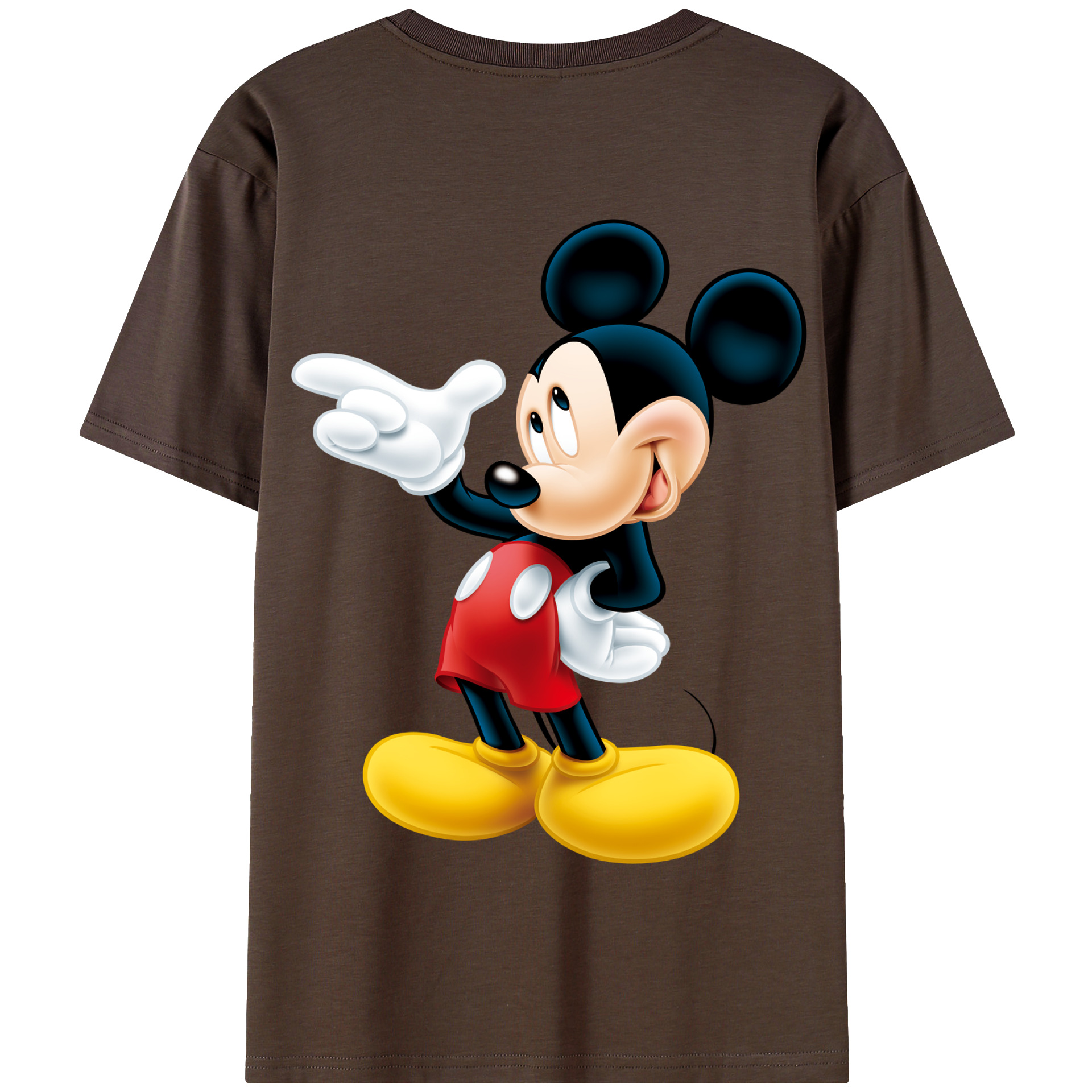 （画像用） ミッキーマウス Mickey Mouse 綿100％半袖Tシャツ（背面プリント）