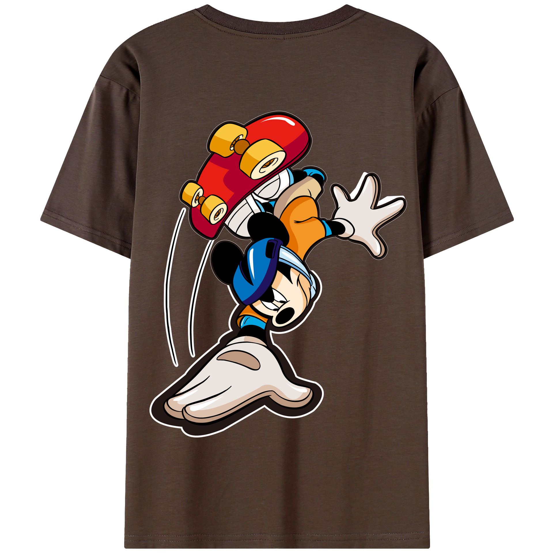 （画像用） ミッキーマウス Mickey Mouse 綿100％半袖Tシャツ（背面プリント）