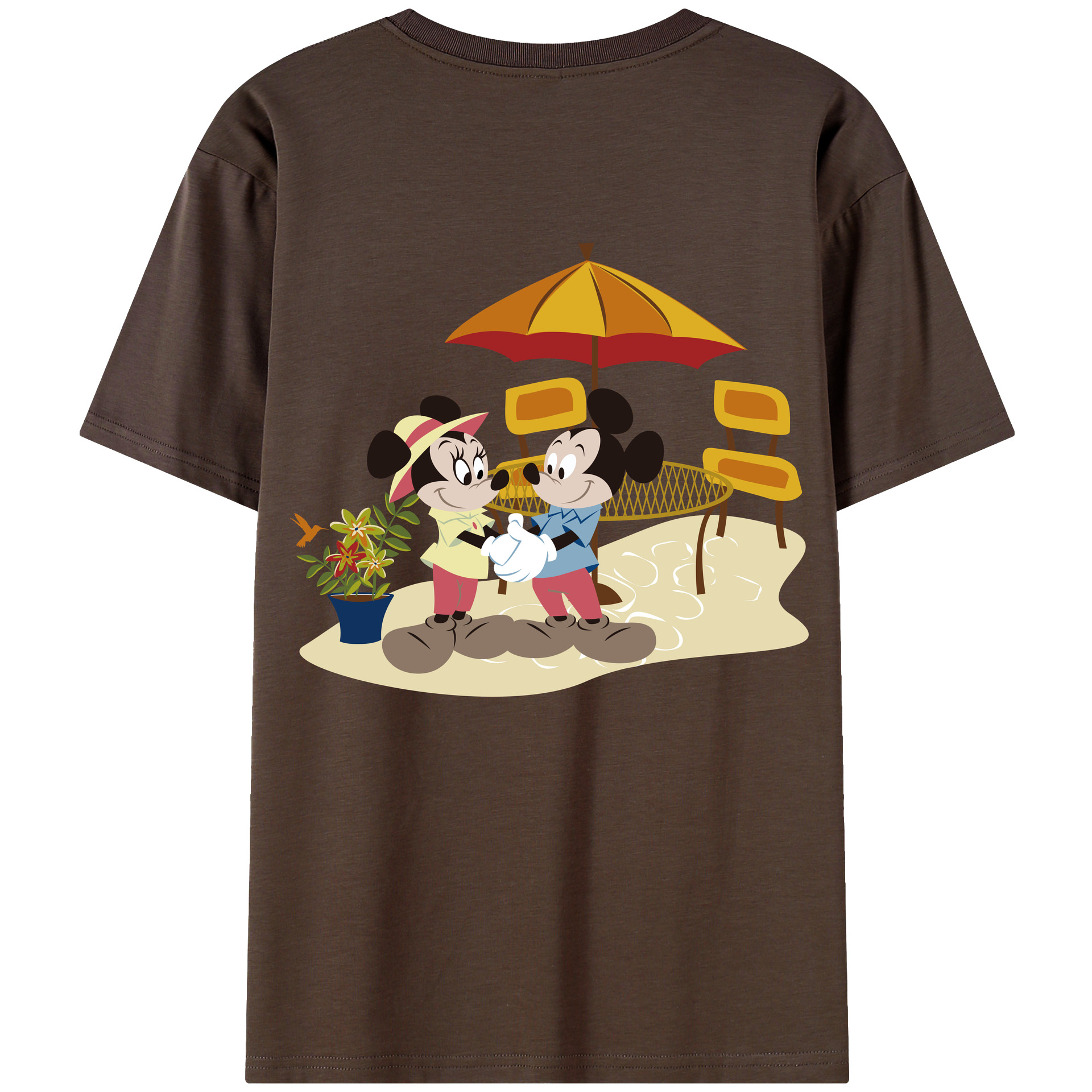 （画像用） ミッキーマウス Mickey Mouse 綿100％半袖Tシャツ（背面プリント）