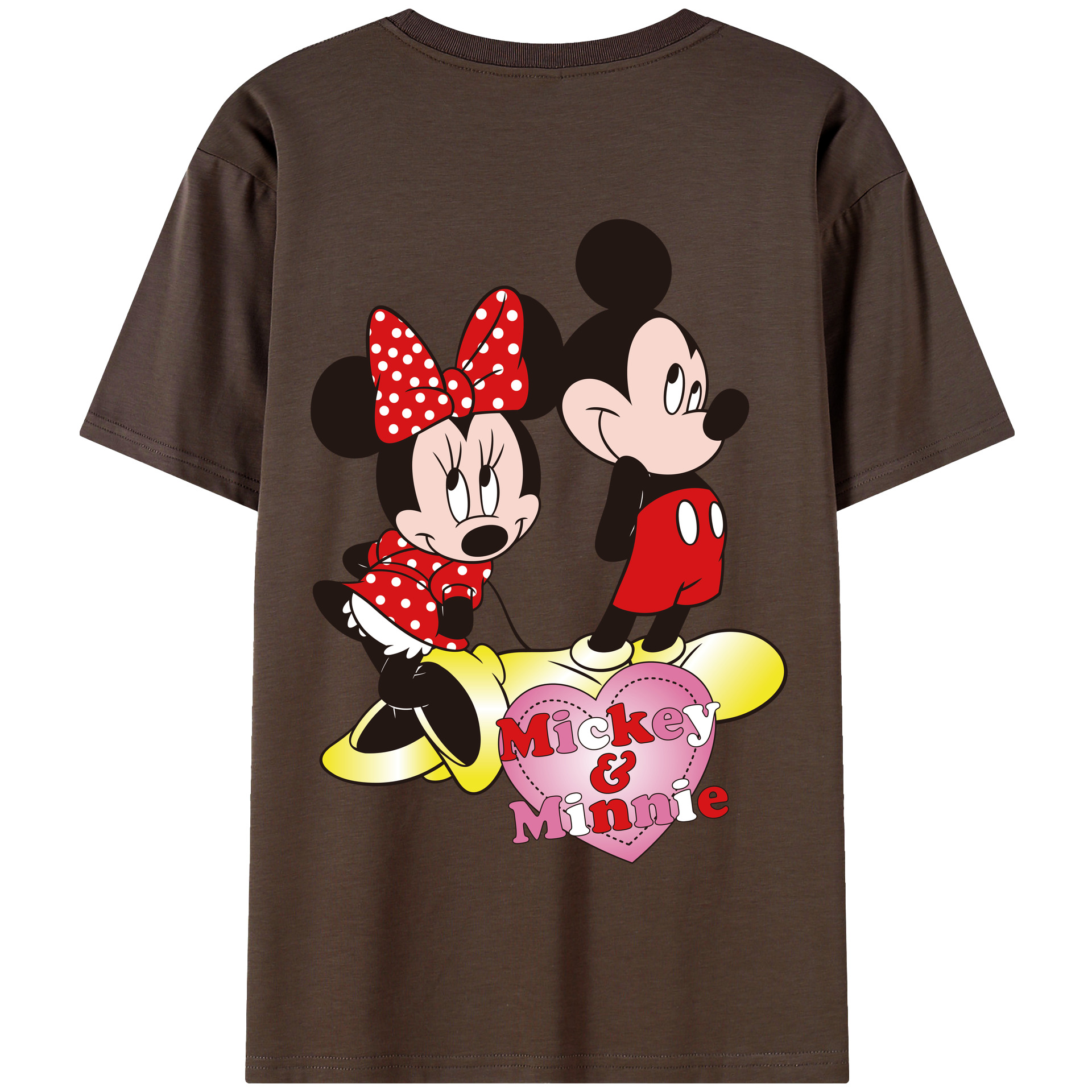 （画像用） ミッキーマウス Mickey Mouse 綿100％半袖Tシャツ（背面プリント）
