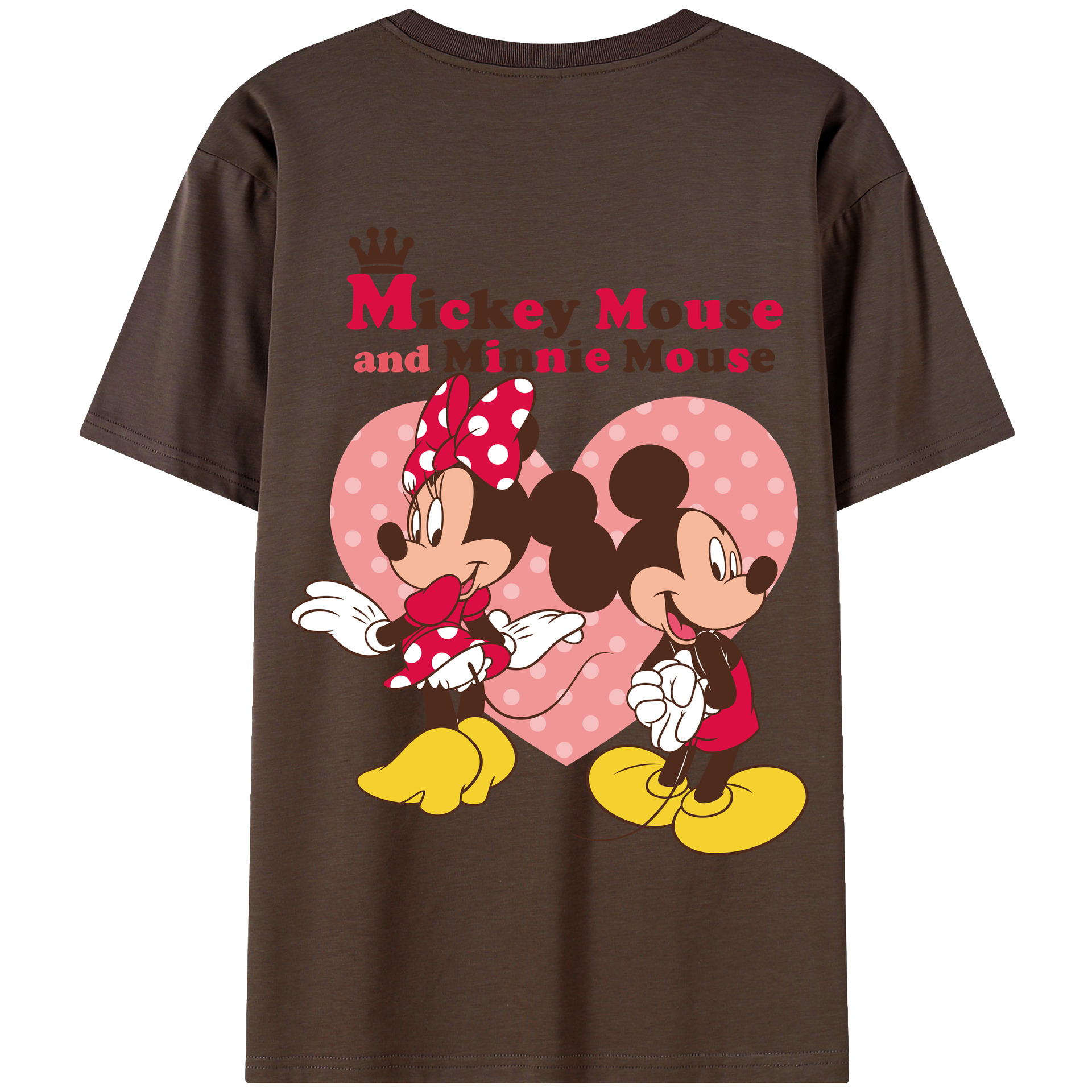 （画像用） ミッキーマウス Mickey Mouse 綿100％半袖Tシャツ（背面プリント）