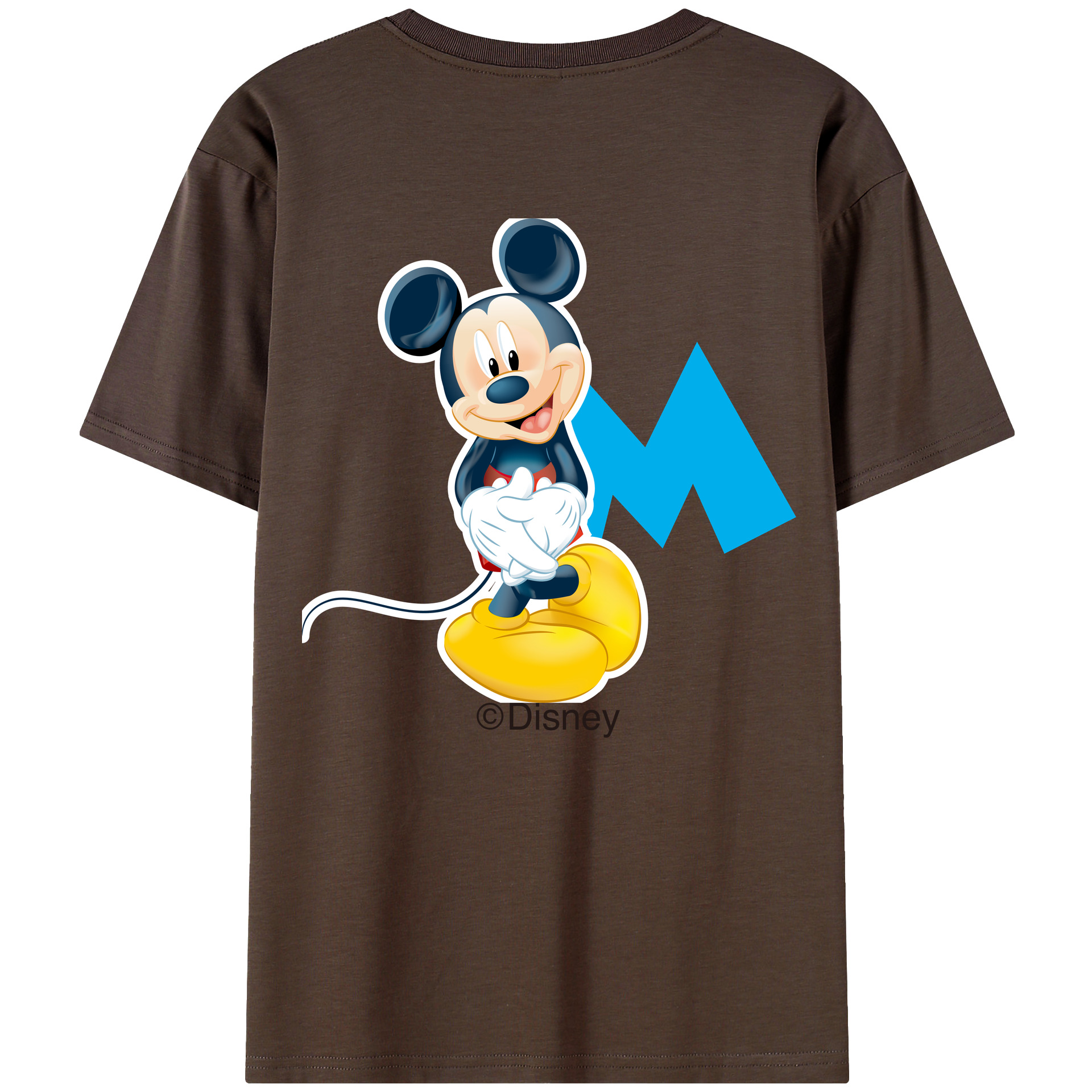 （画像用） ミッキーマウス Mickey Mouse 綿100％半袖Tシャツ（背面プリント）