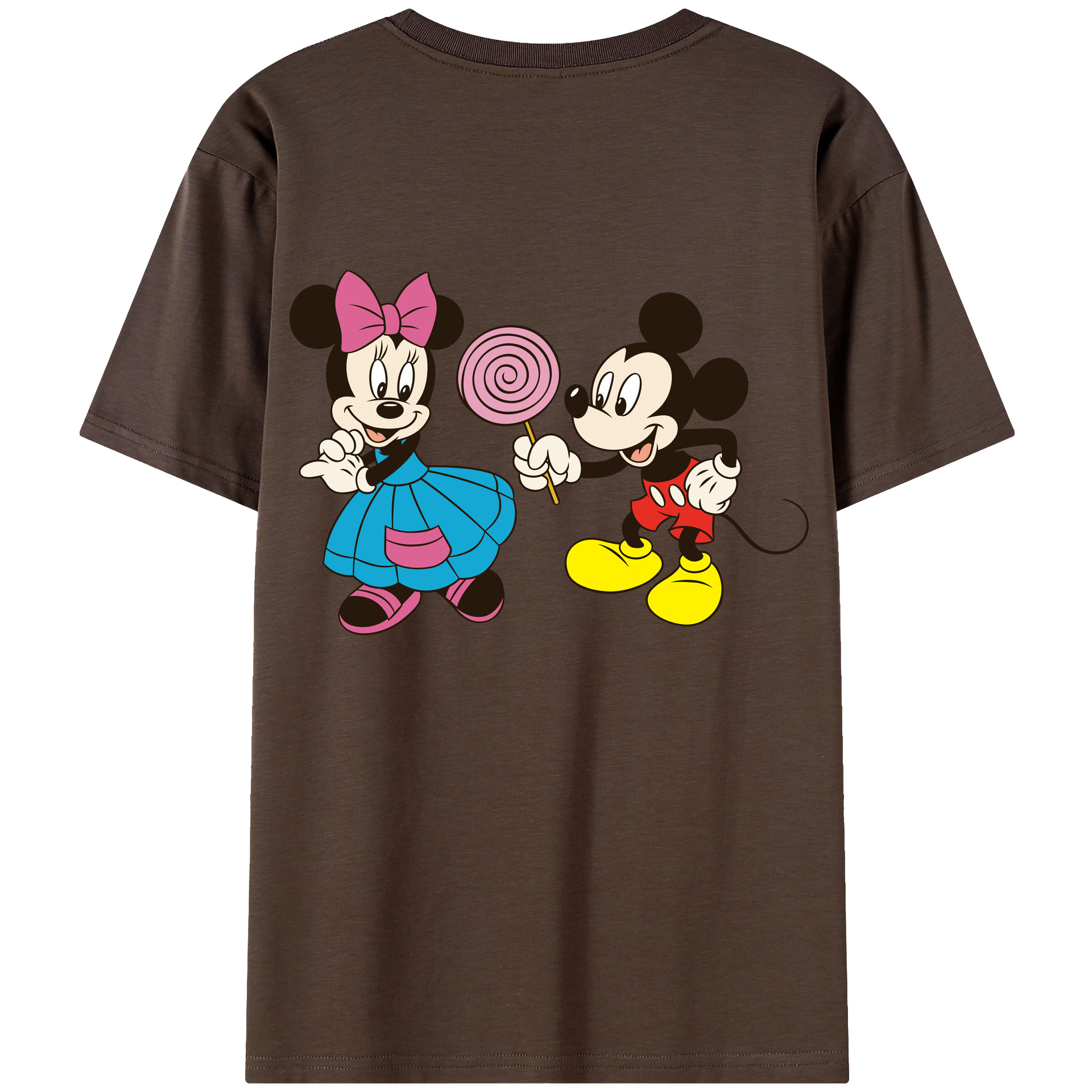 （画像用） ミッキーマウス Mickey Mouse 綿100％半袖Tシャツ（背面プリント）